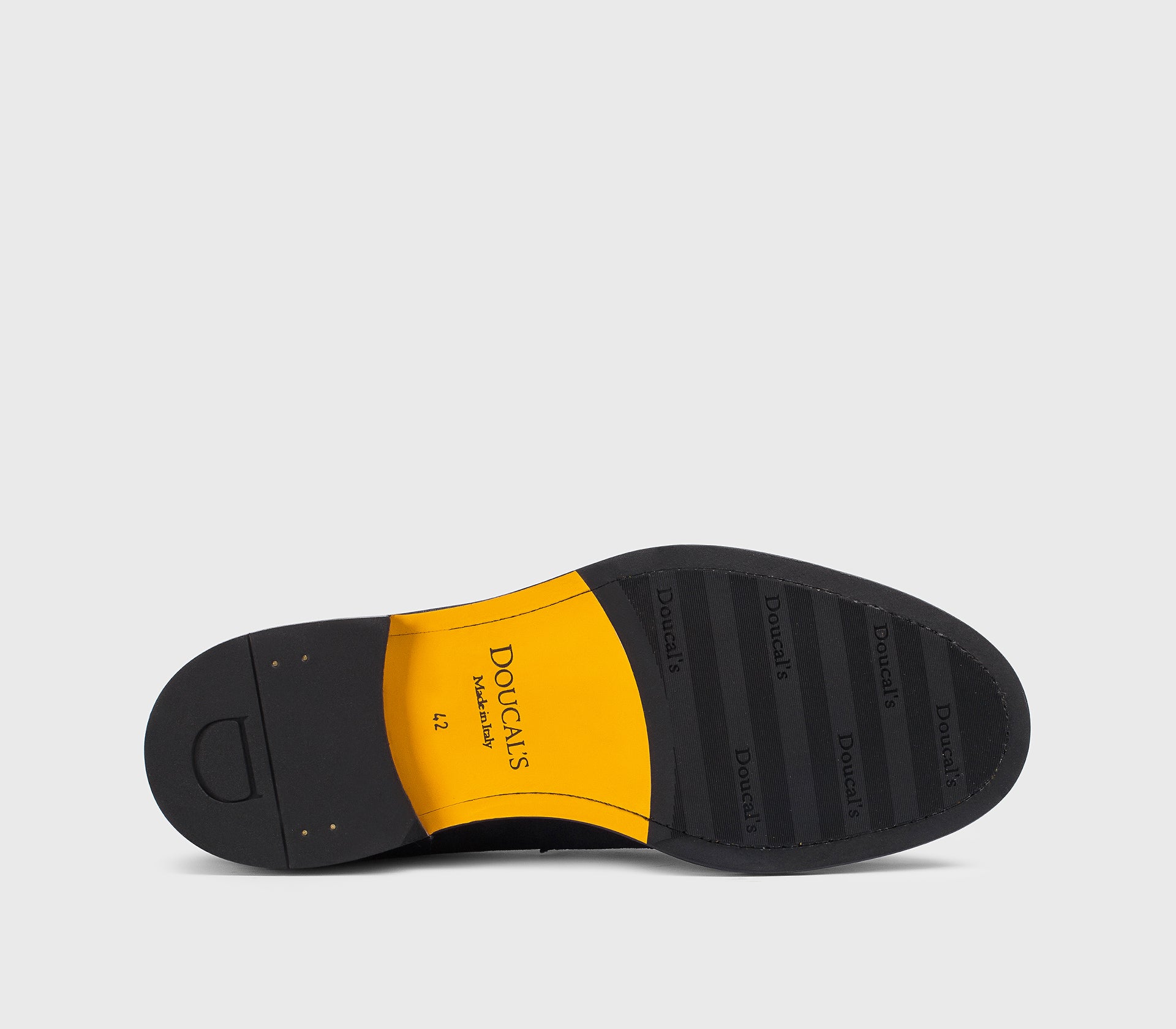 Mokassin aus blauem Veloursleder