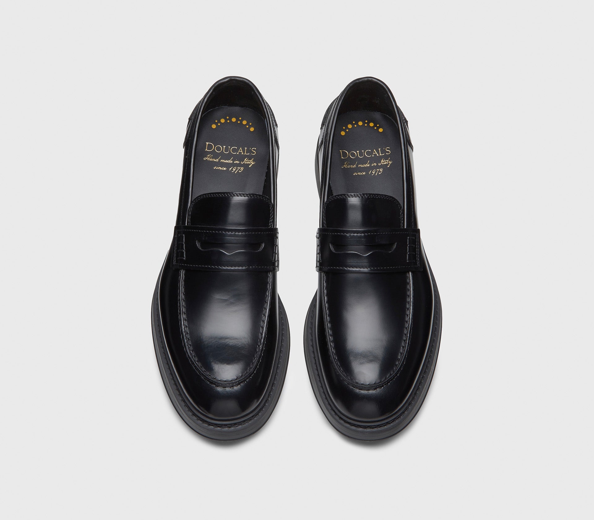 Mocassin en cuir noir