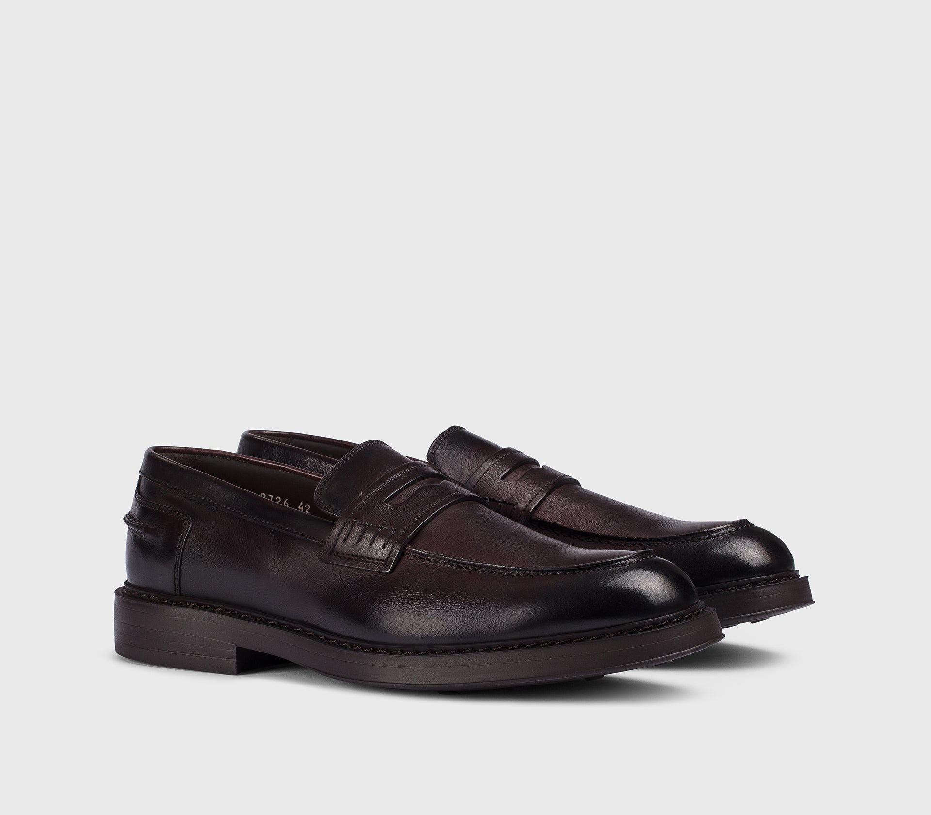 DU2726BRUXUF188TL01 - Mocassino Penny in pelle burgundy