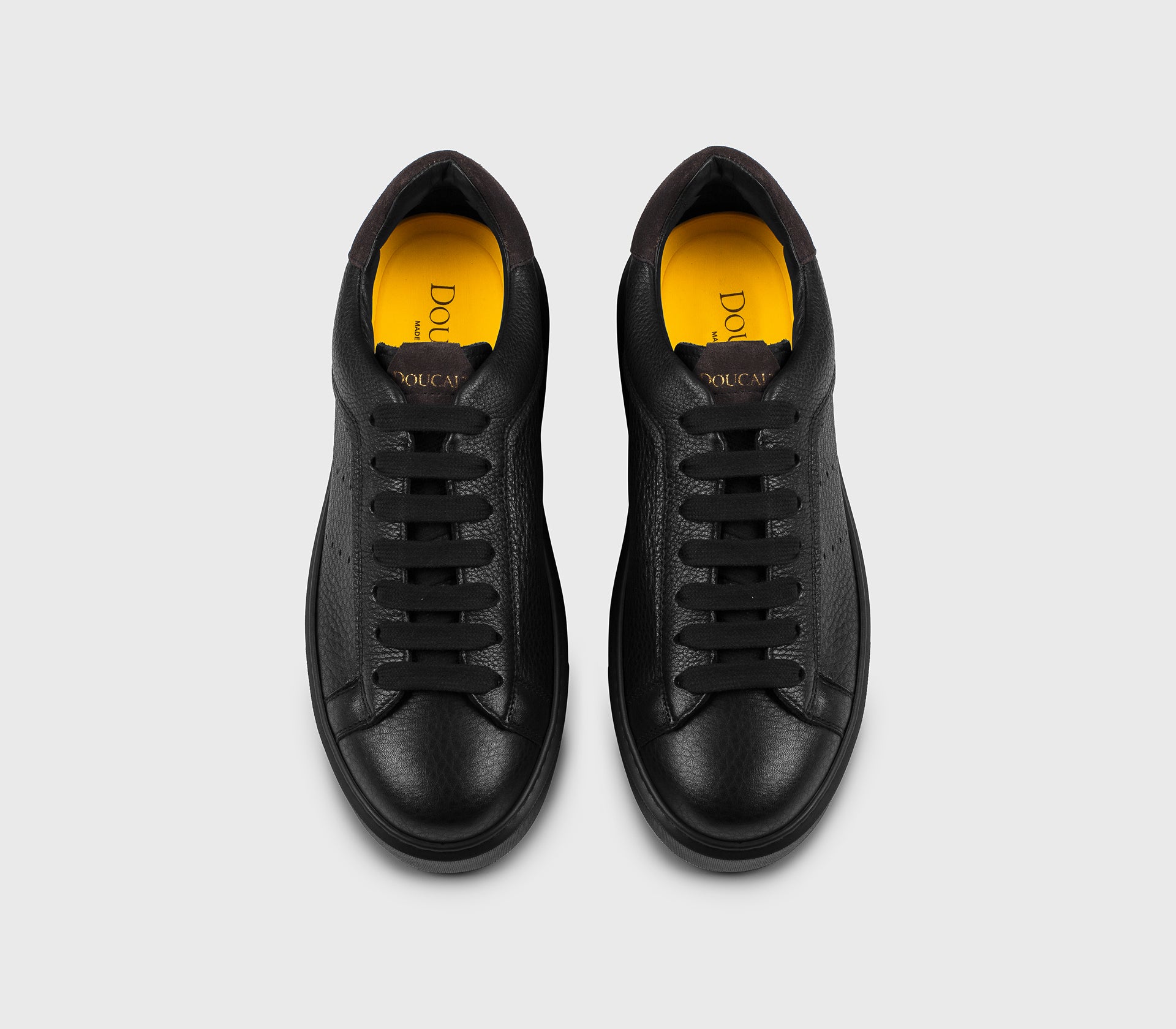 DU2852ALEXPF781NN00 - Sneaker in pelle nera con dettaglio in suede