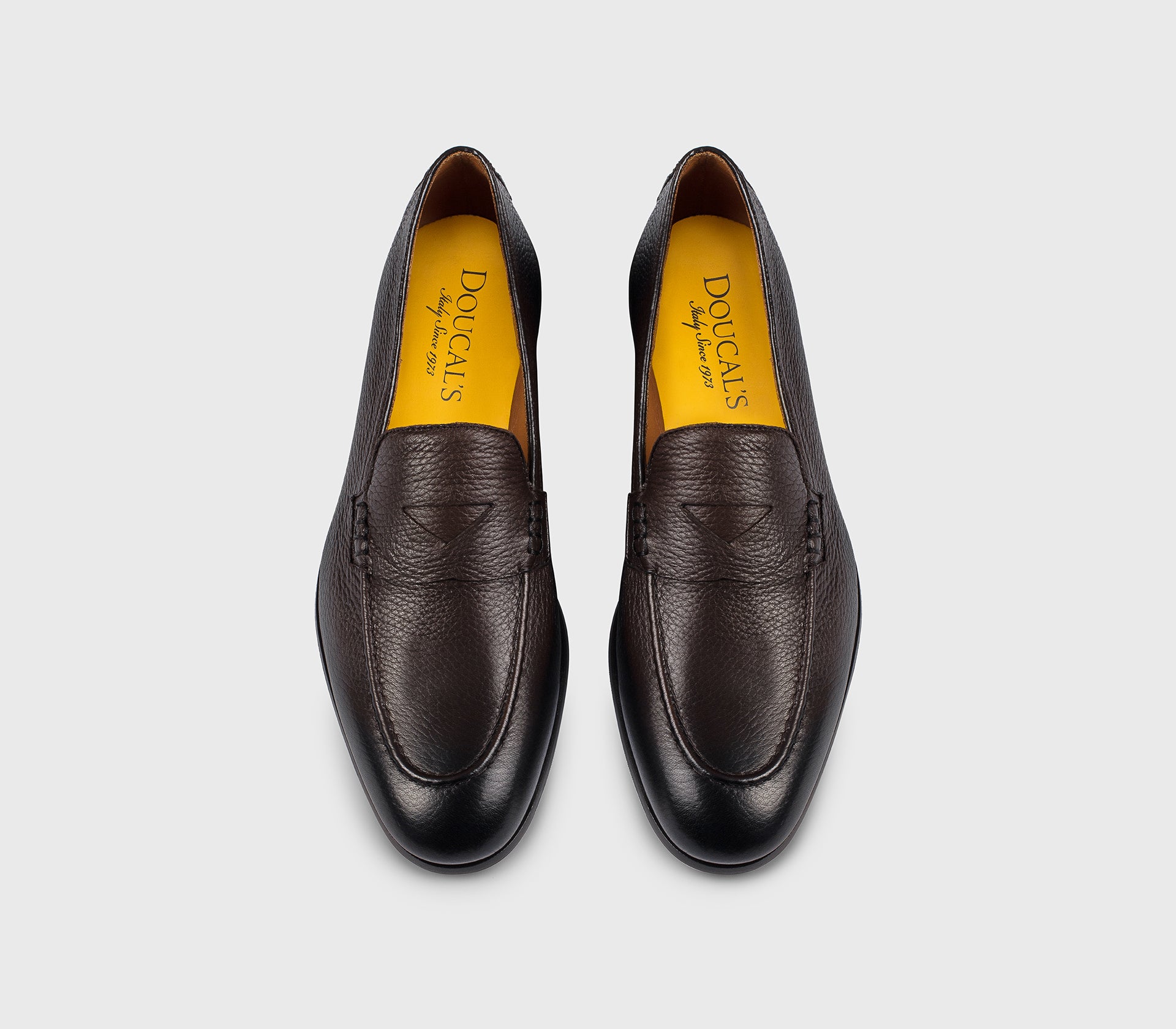 Dark brown deerskin loafer