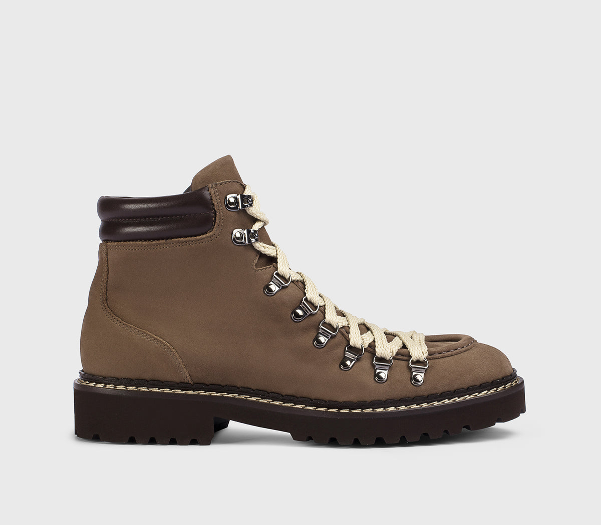 Bottine à lacets en daim expresso