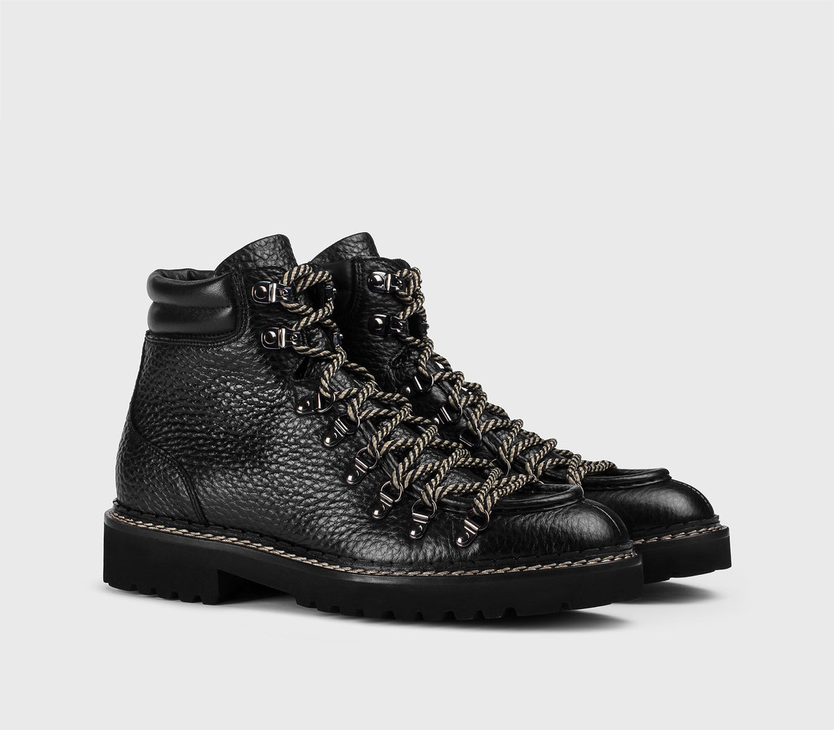 DU3082PHISPF863NN00 - Scarponcino stringato in pelle nero
