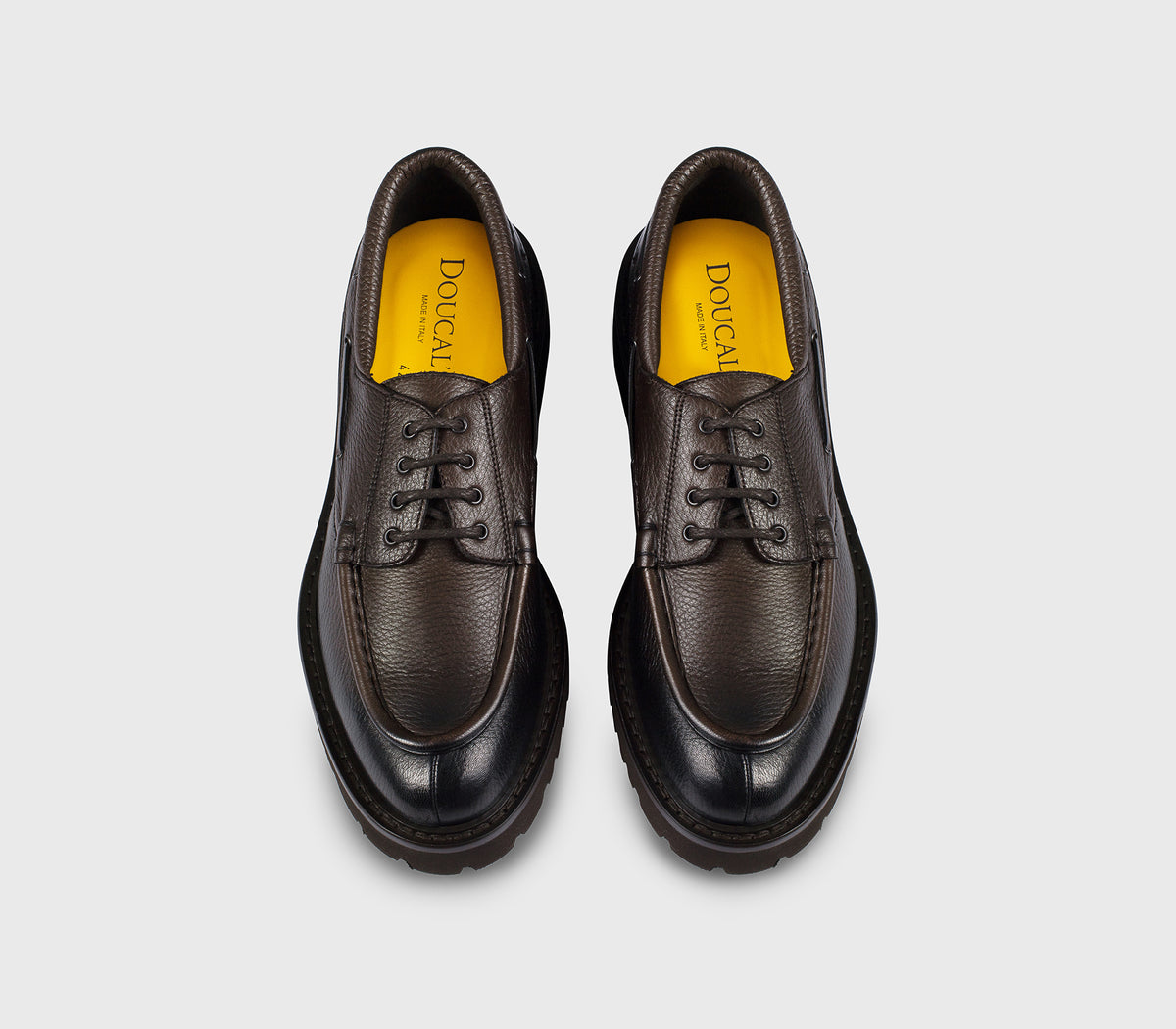 DU3083PHILUF054TM00 - Mocassino stringato in pelle di cervo testa di moro