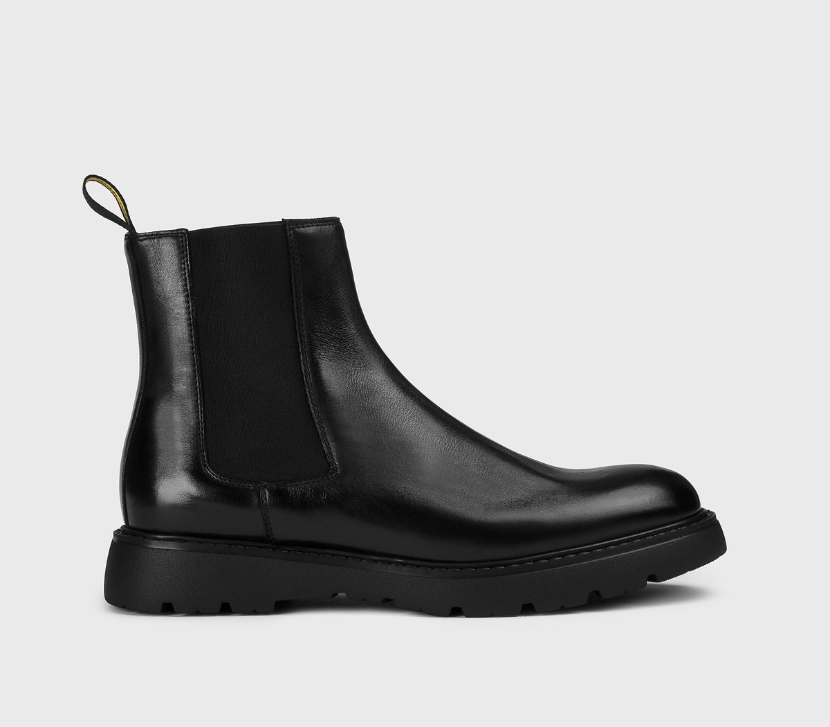 Bottine en cuir noir