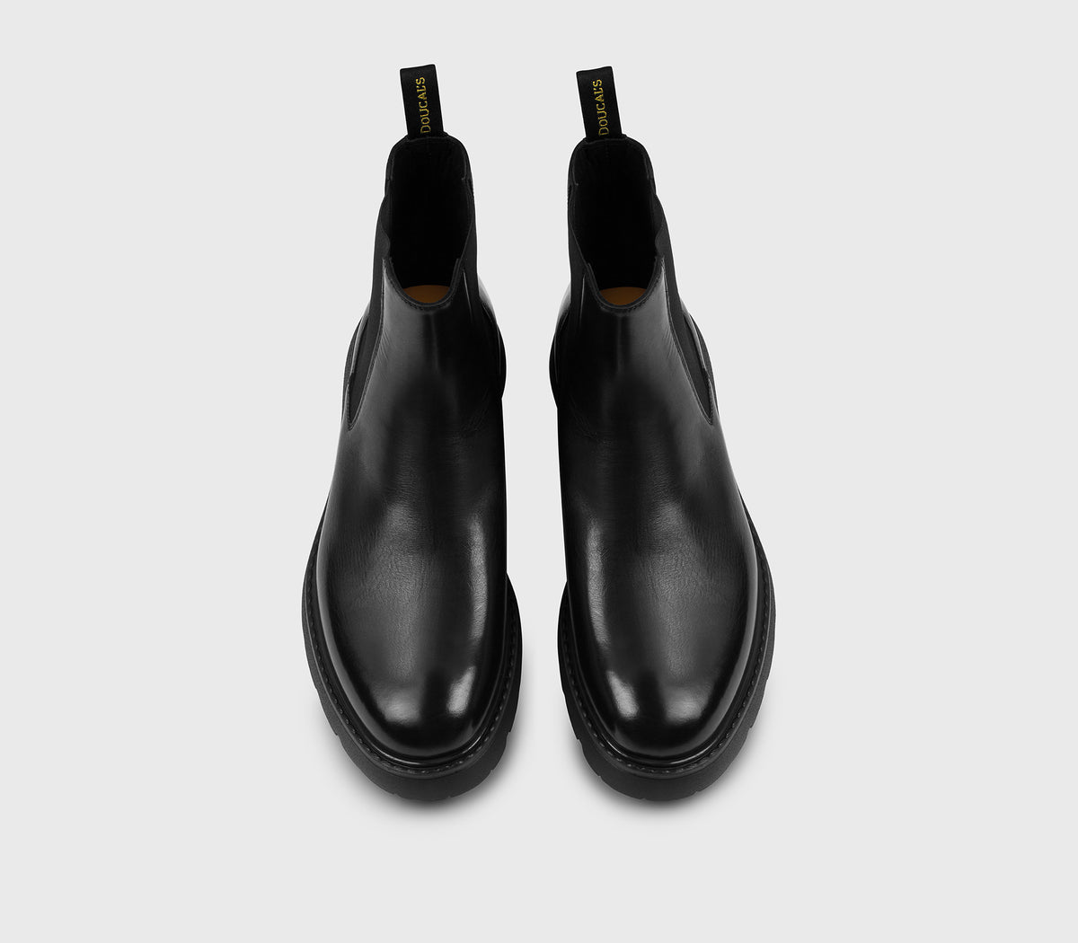 Bottine en cuir noir