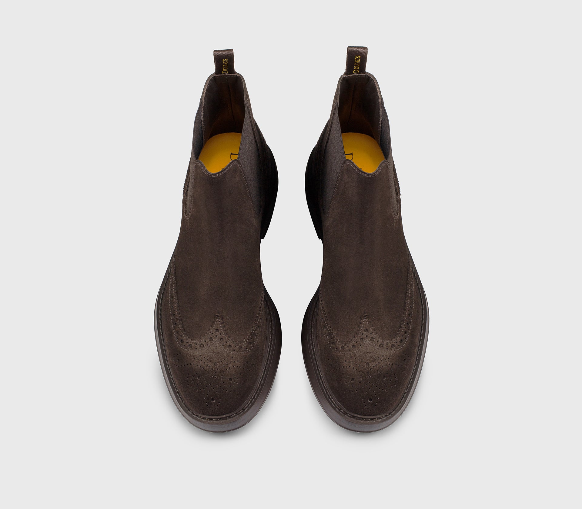 “Earth” brown suede dovetail ankle boot