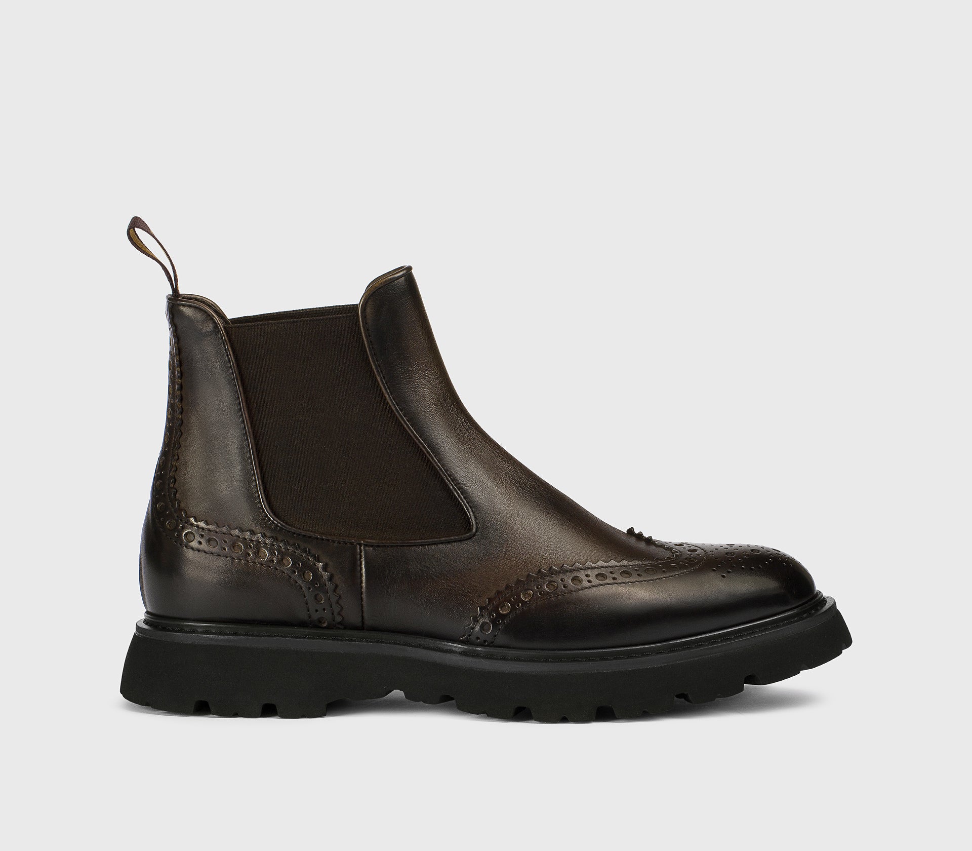 DU3110GOTNUF188NM00 - Stivaletto coda di rondine in pelle testa di moro