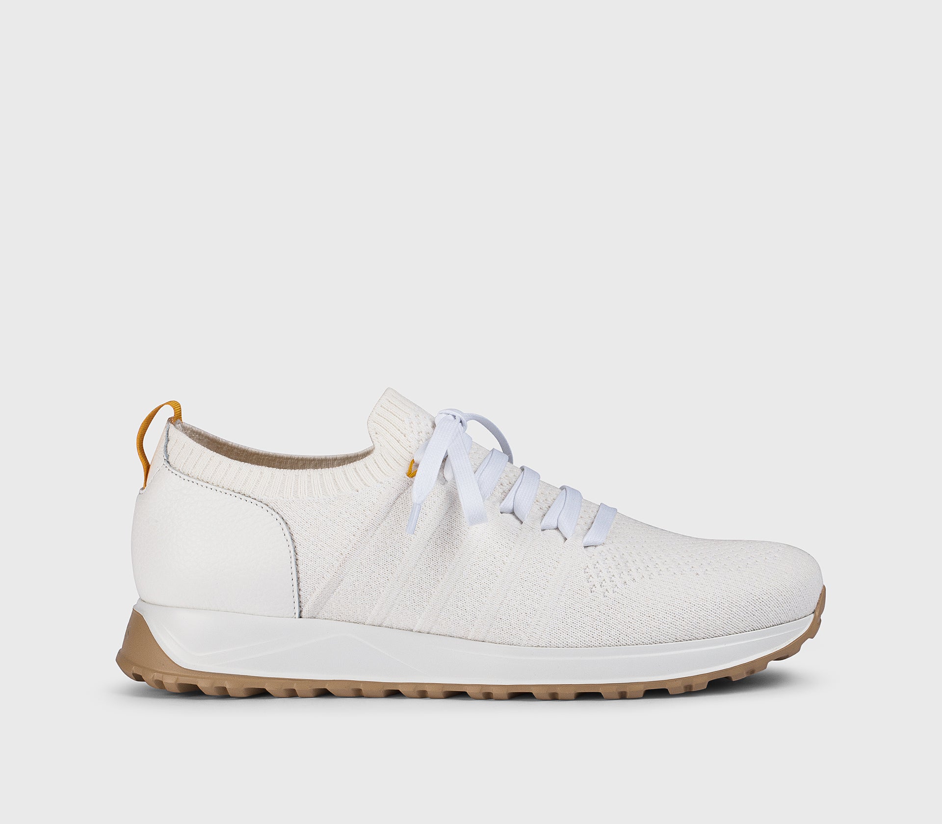 DU3222SYDNPZ830DW13 - Sneaker in tessuto tecnico e pelle bianca