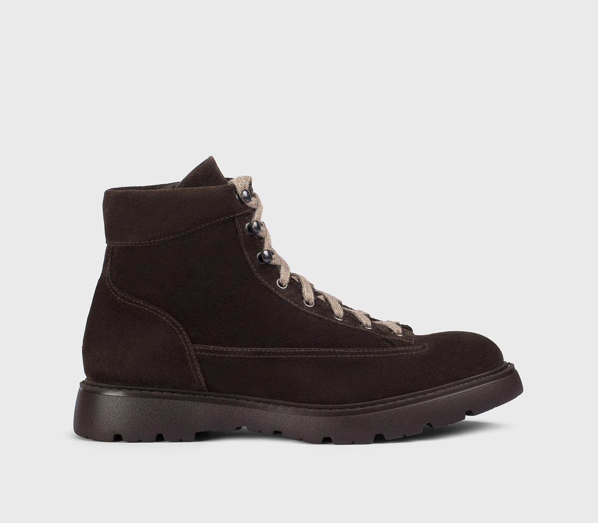 DU3236GOTNPF810TM23 - Scarponcino stringato in suede marrone "terre"