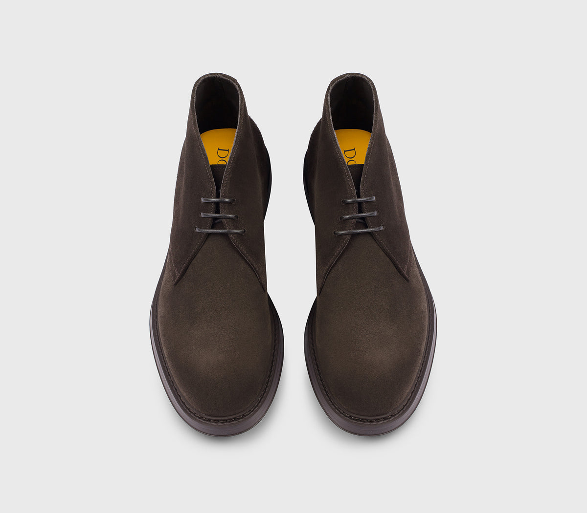 DU3237BRUXUF009TM23 - Desert boot stringato in suede marrone "terre"
