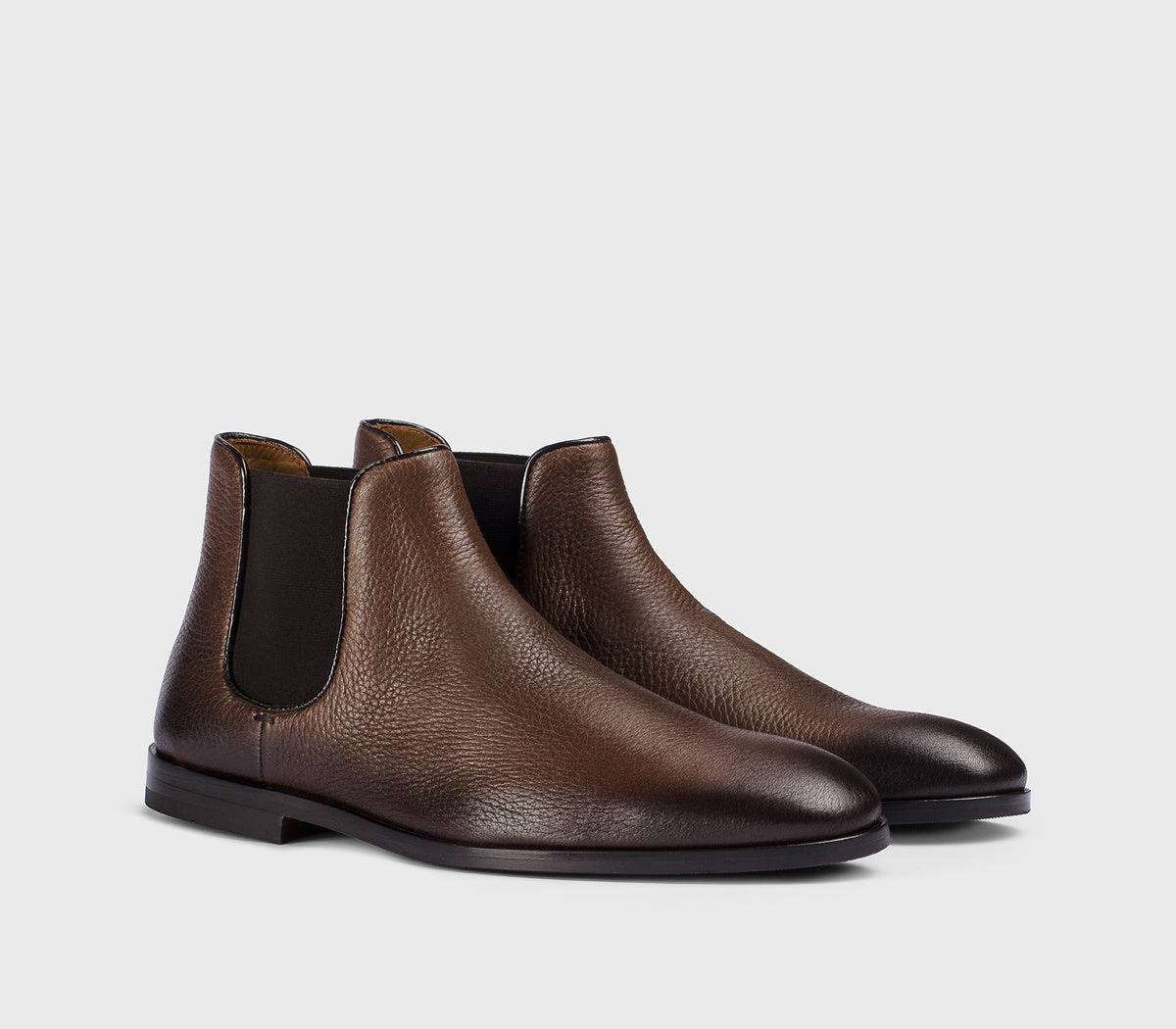 Stiefelette aus braunem Hirschleder