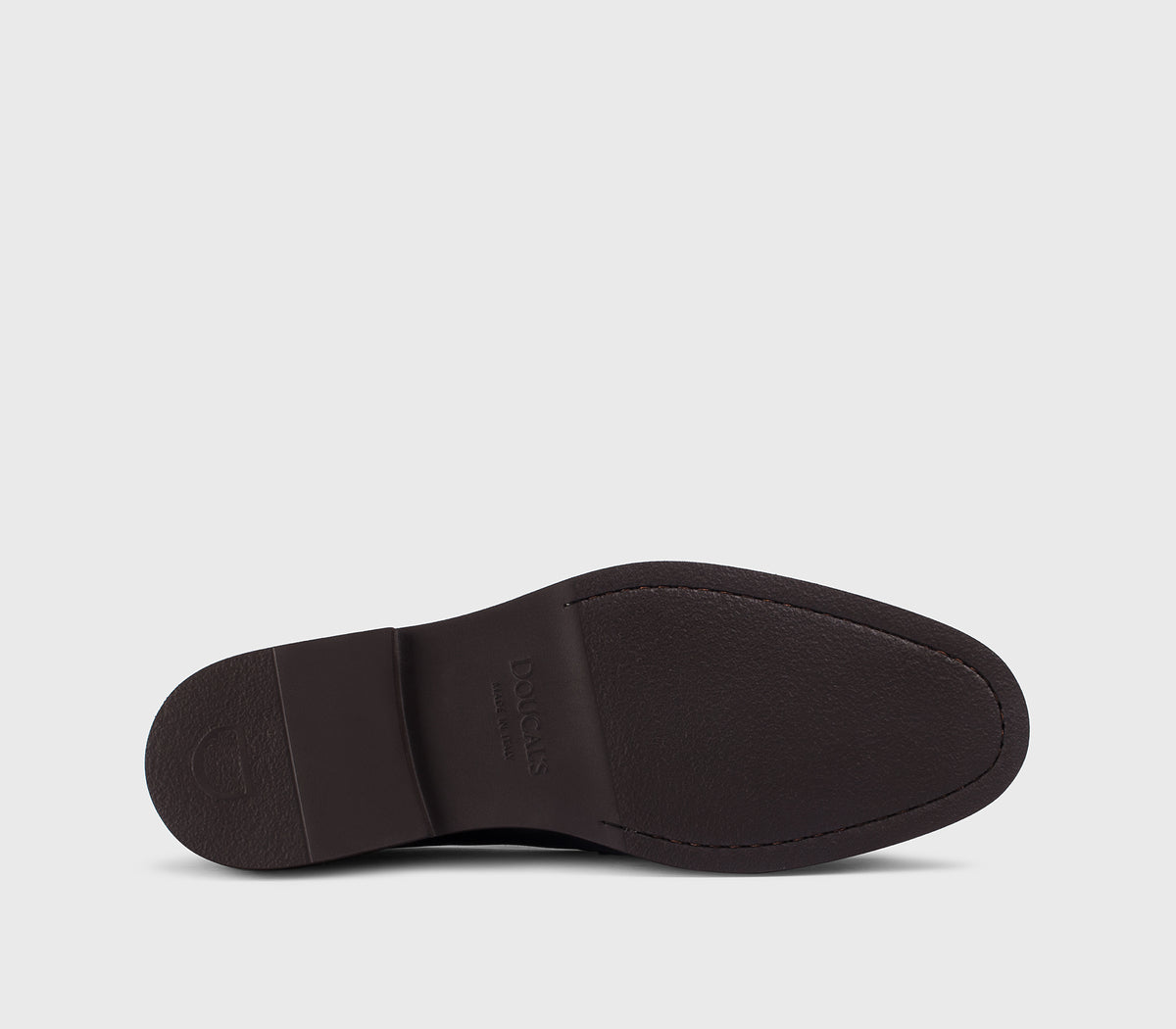 Dark brown leather penny loafer