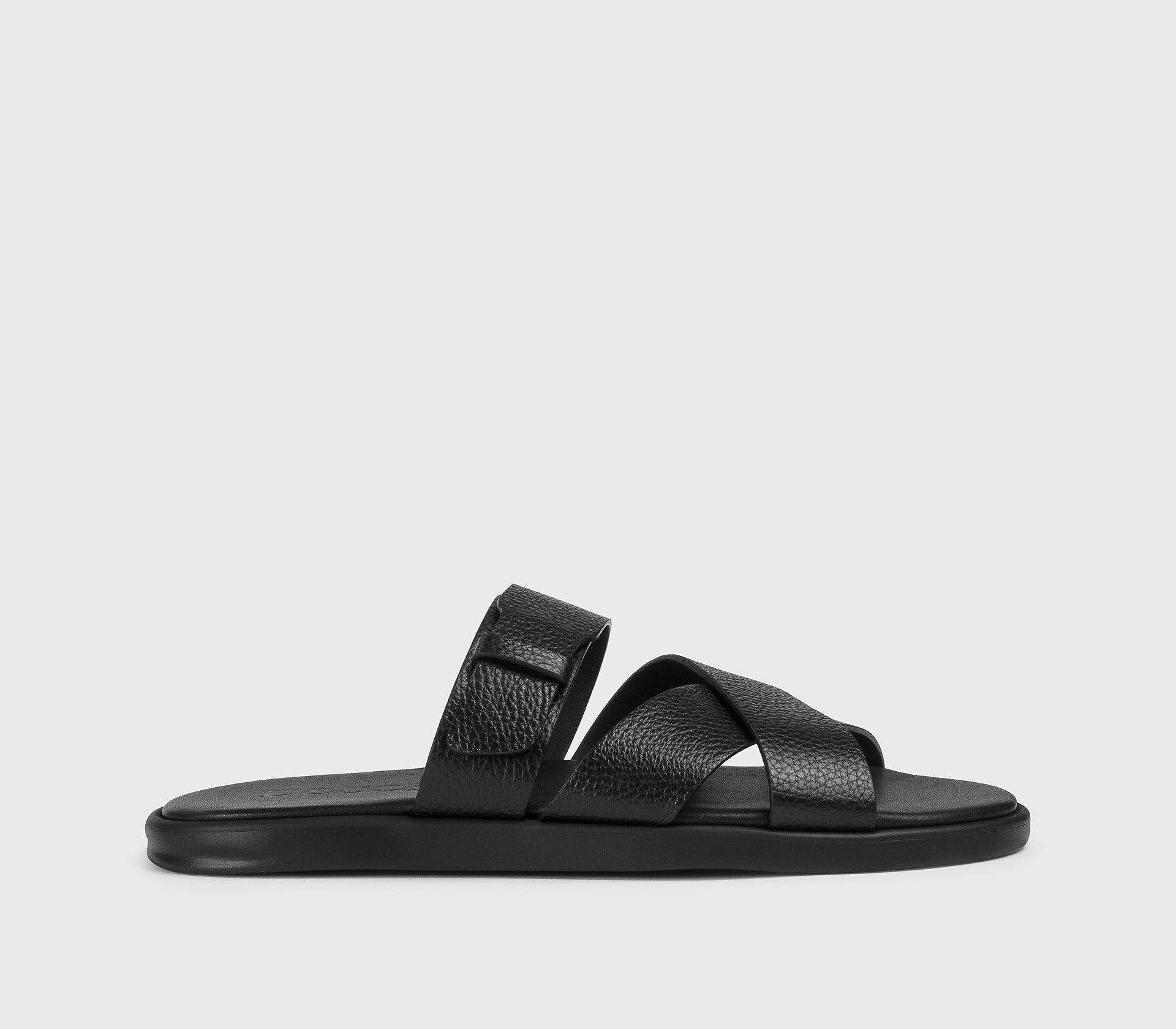 Sandalo da uomo in pelle bottalata | nero - Doucal's