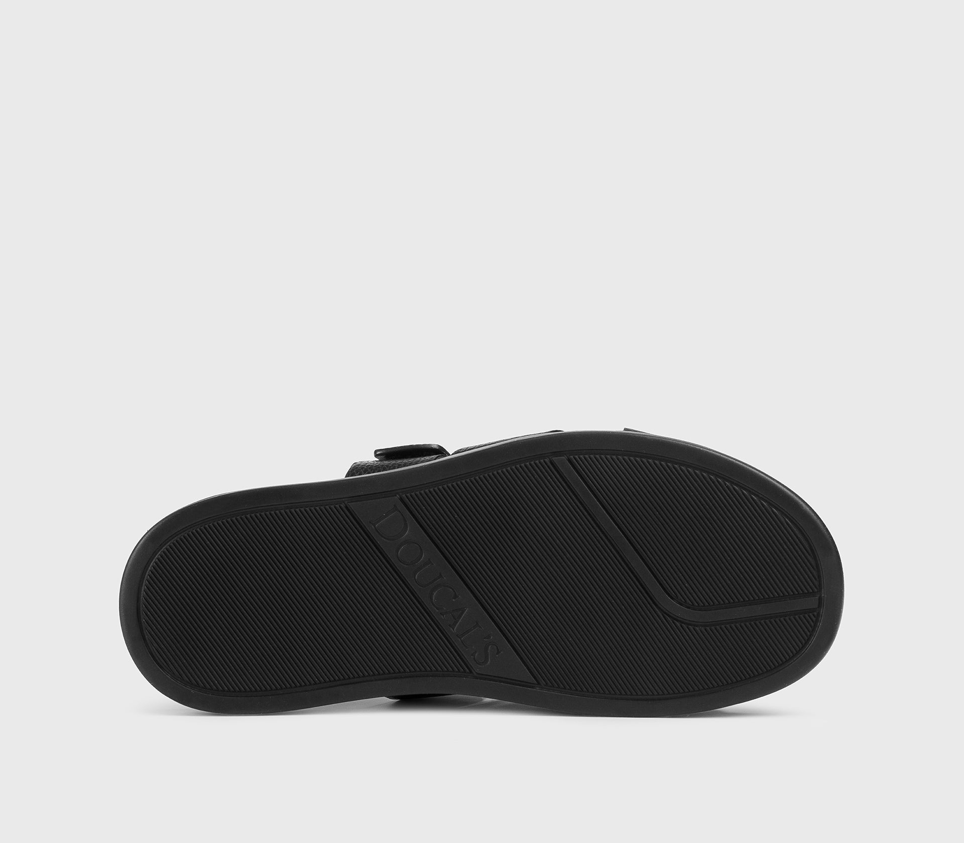 Sandalo multifascia in pelle bottalata nero