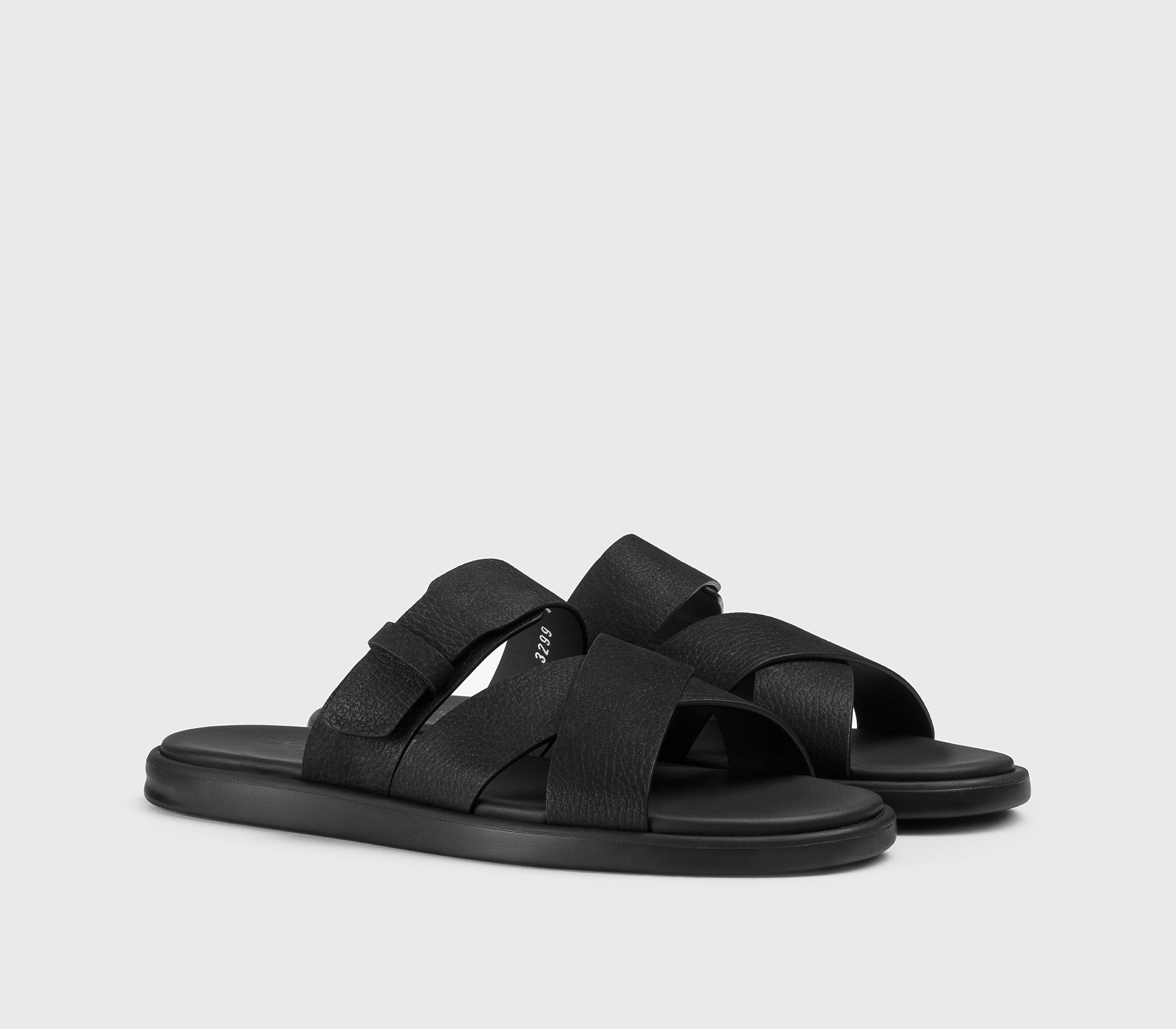 DU3299MYKOUF249NN00 - Sandalo multifascia in pelle nero