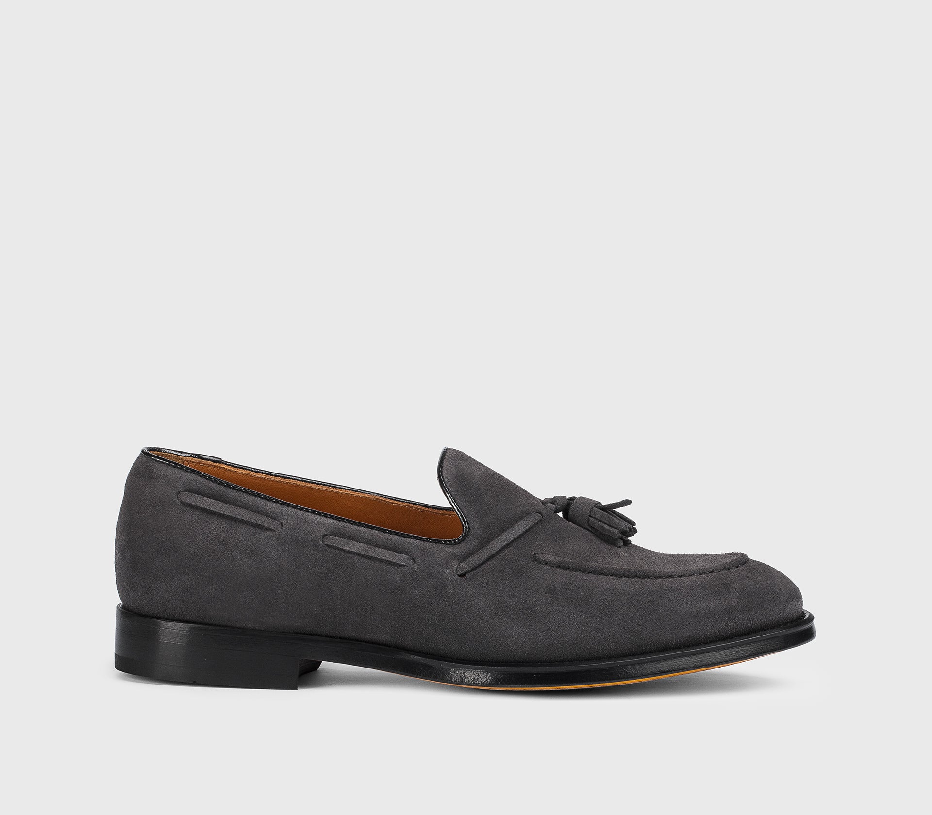 Mocassino con nappine da uomo in suede | grigio - Doucal's