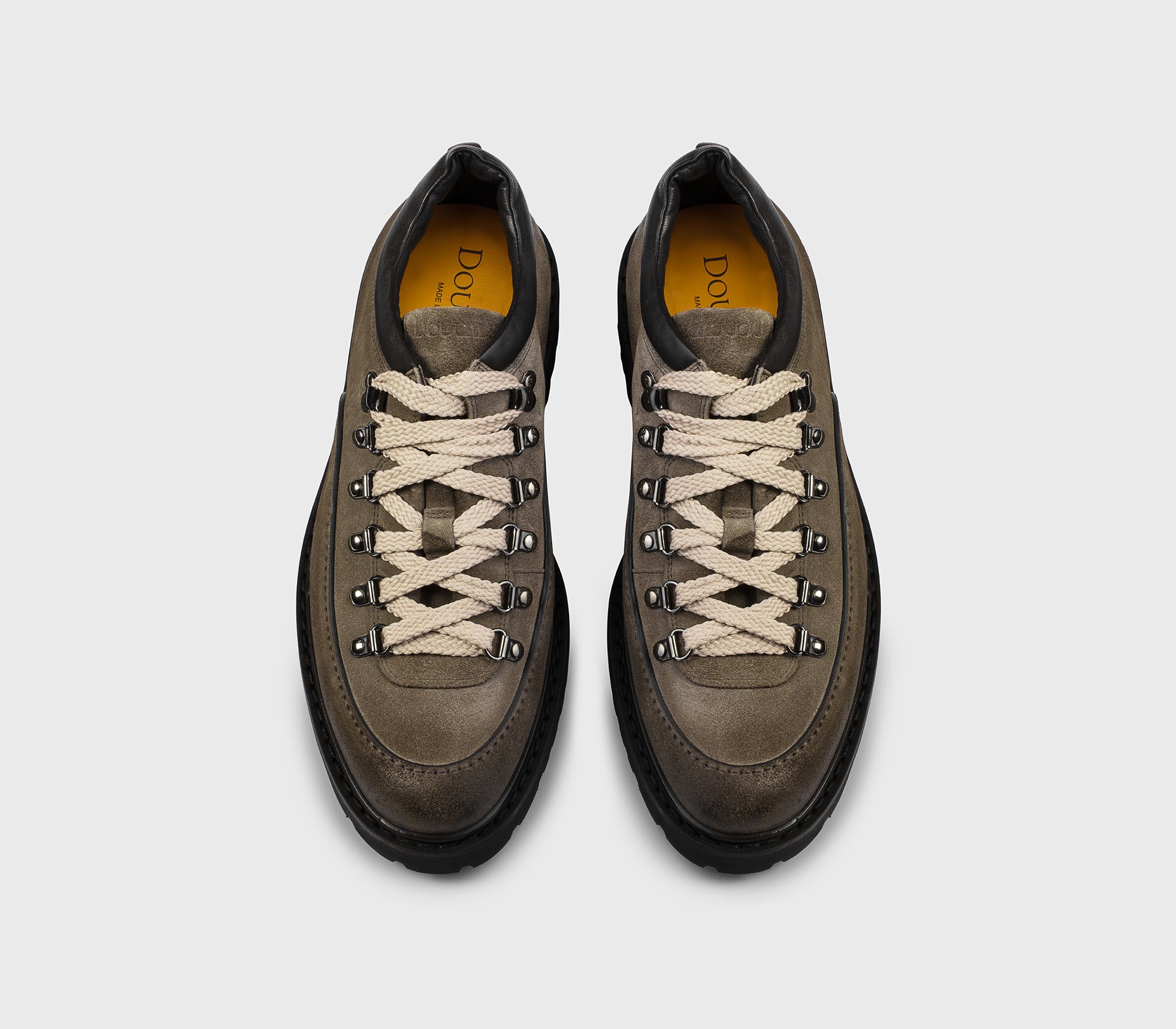 Brown suede lace-up with hooks