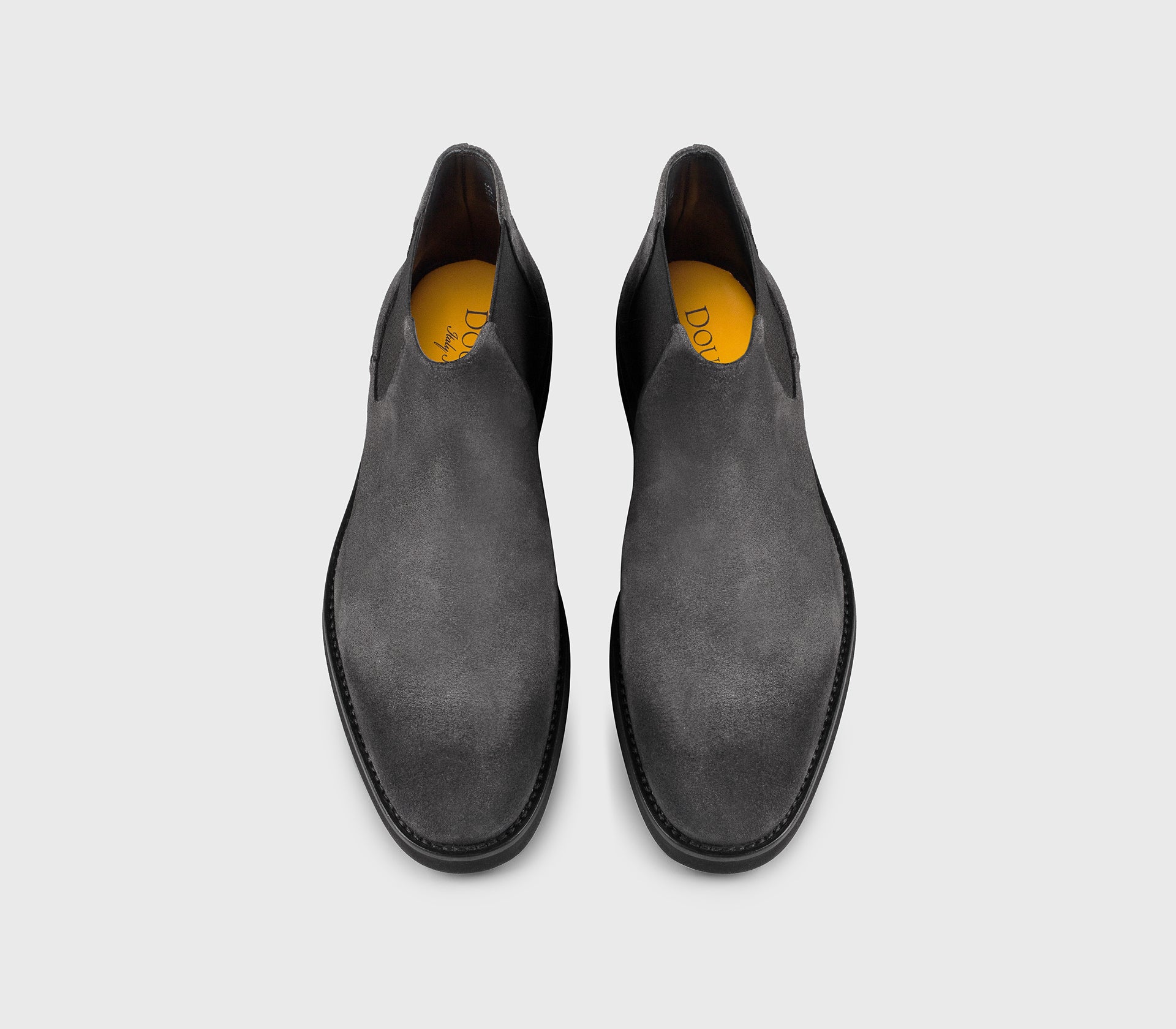 “Charcoal” grey suede ankle boot