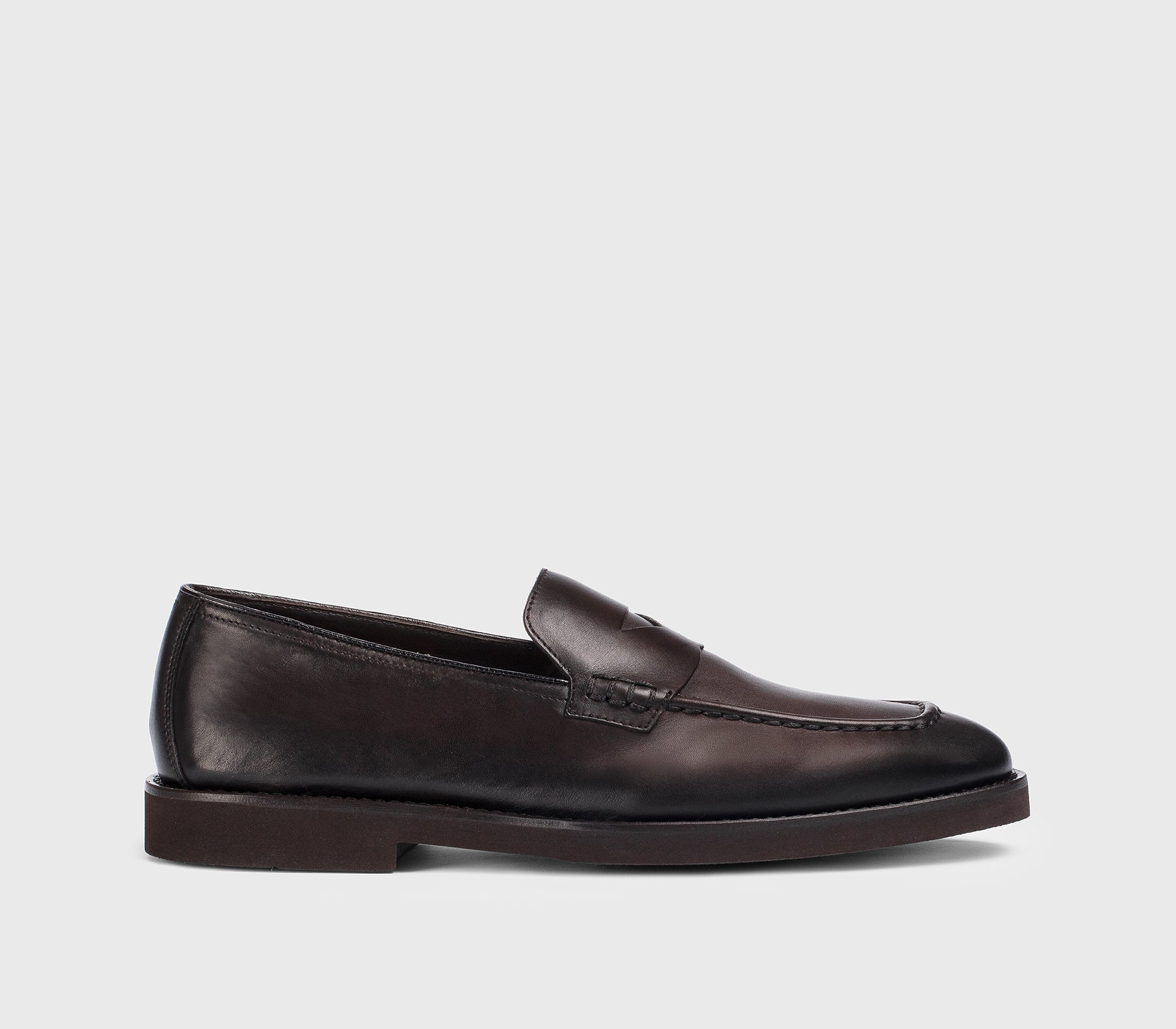 Mocassino da uomo in pelle | testa moro - Doucal's