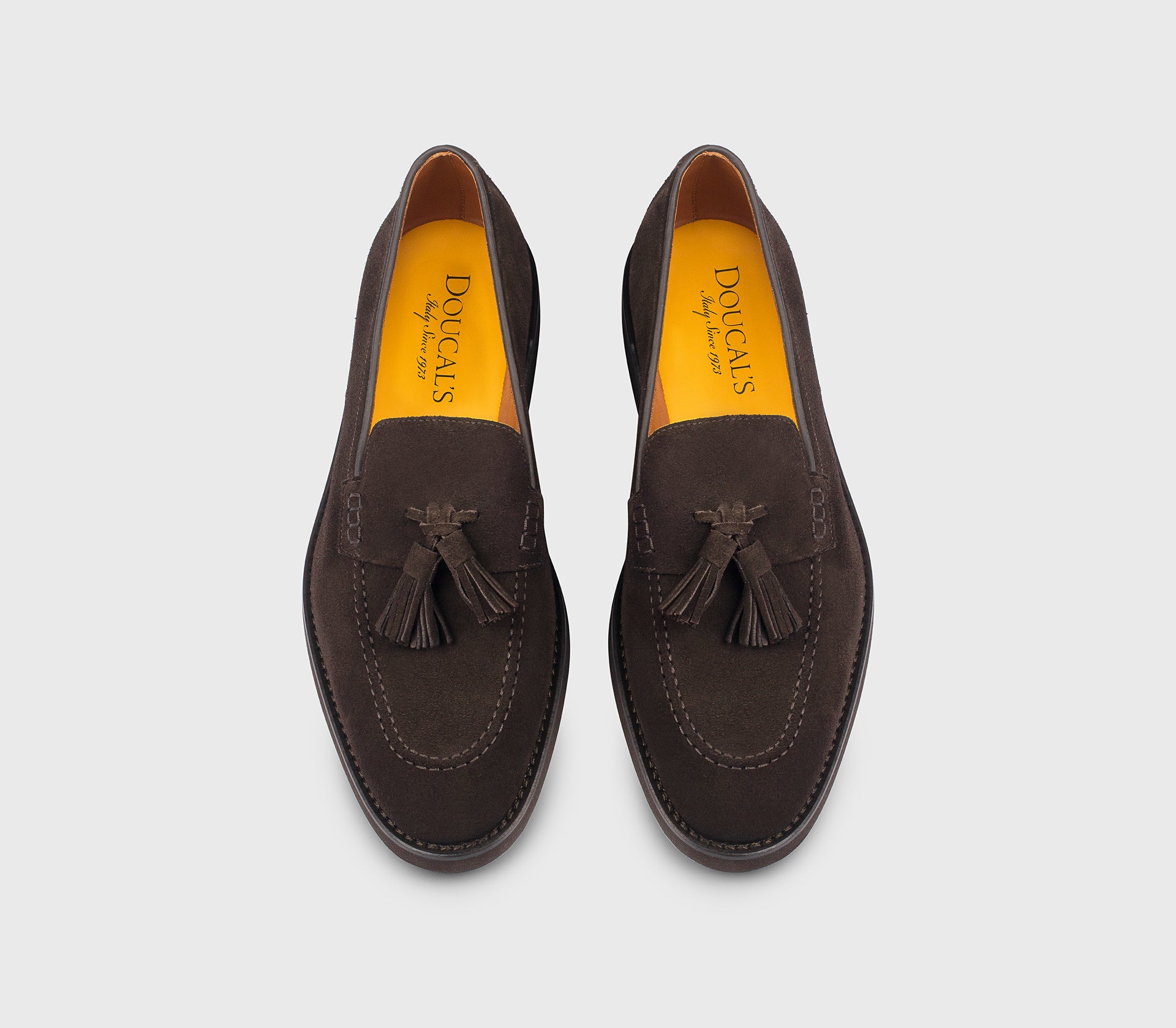 Mocassin à glands en daim brun terreux