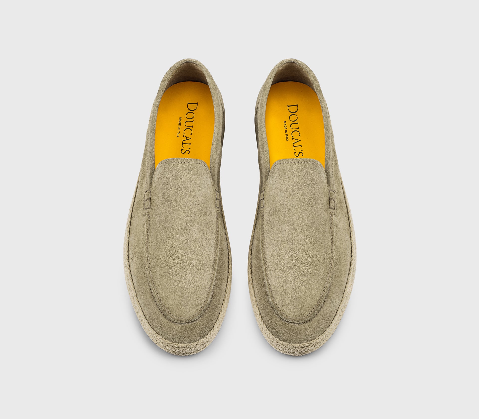 Sand-coloured suede espadrilles