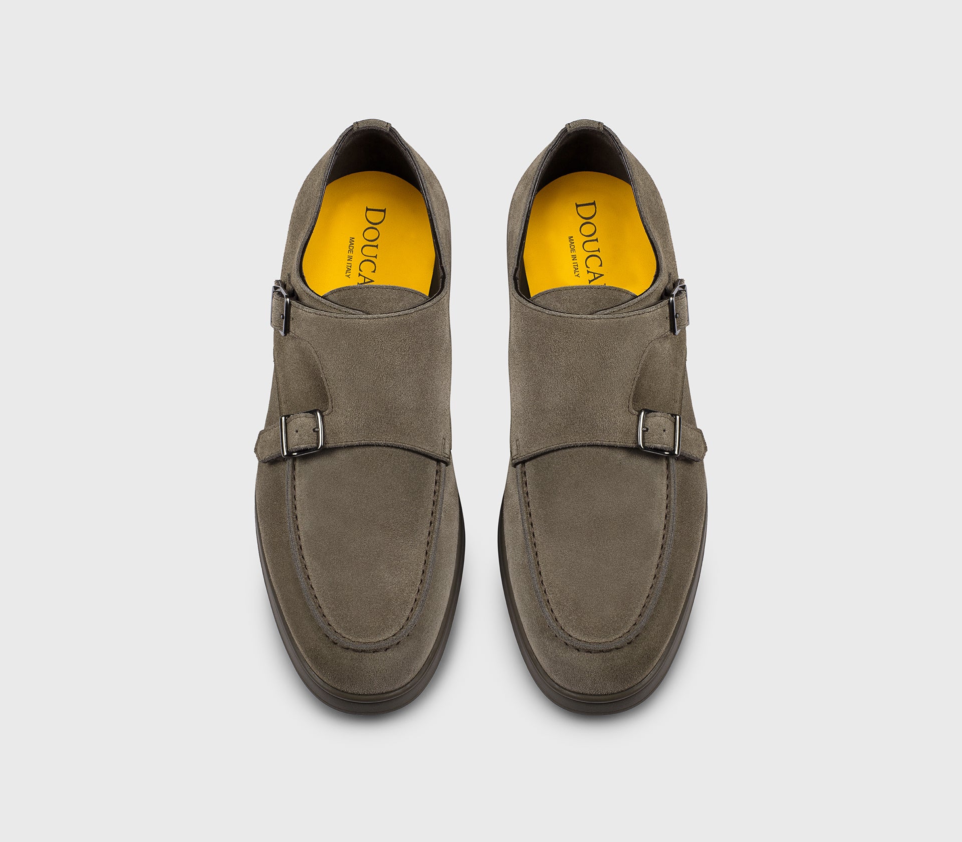 DU3472JEREUF009OM39 - Doppia fibbia in suede "espresso"