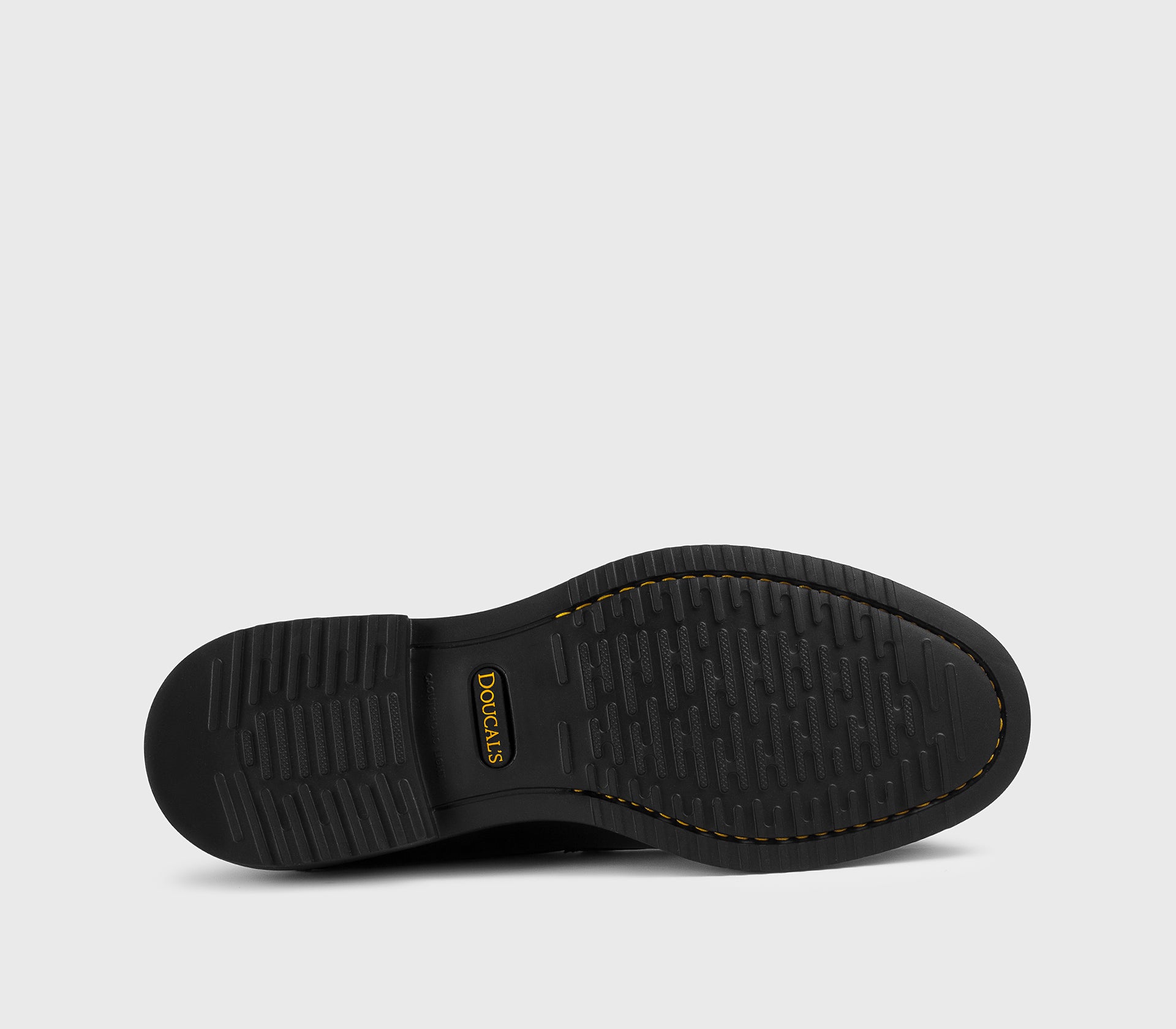 Black leather loafer