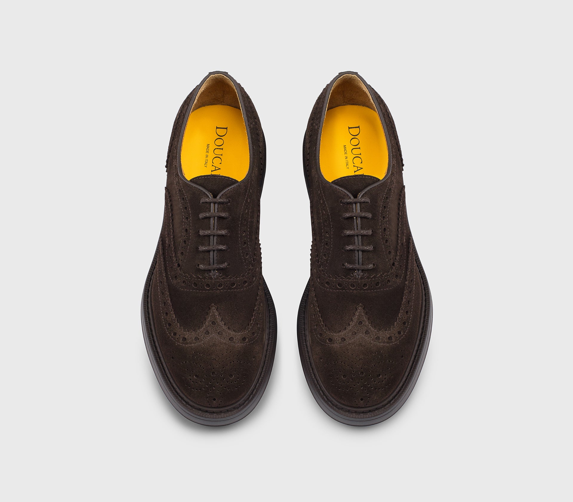 “Earth” brown suede dovetail Oxford lace-up