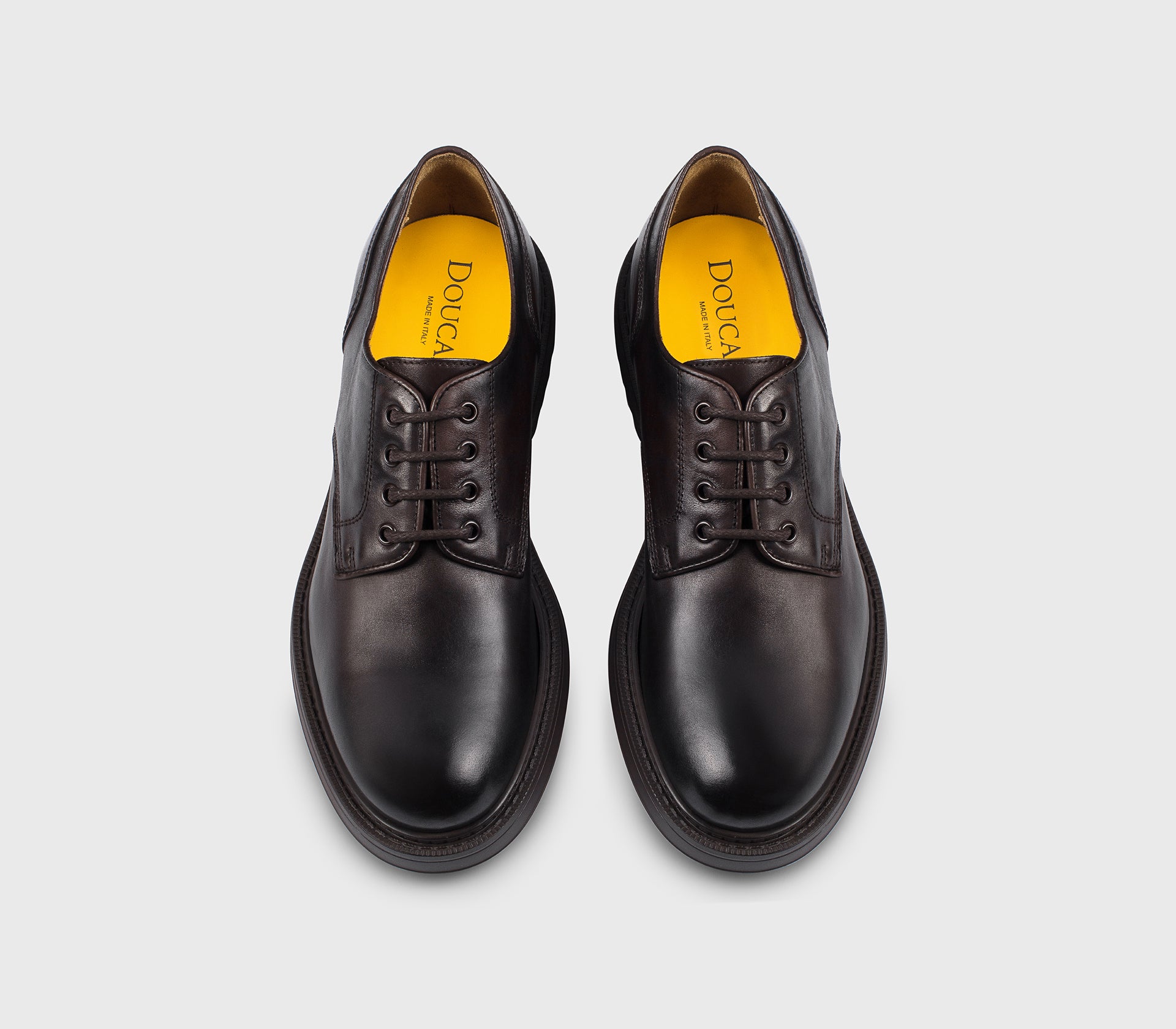 DU3501HENRUF188TM00 - Stringata in pelle testa di moro