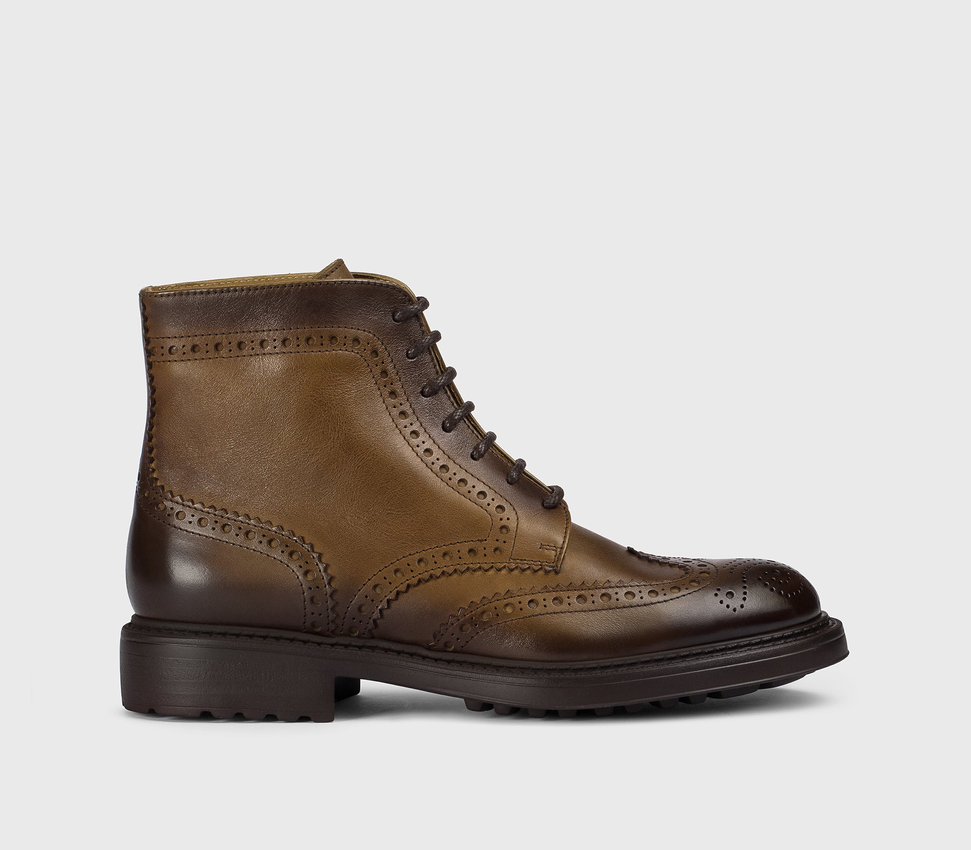 DU3502HENRUF188TM04 - Stivaletto coda di rondine in pelle marrone