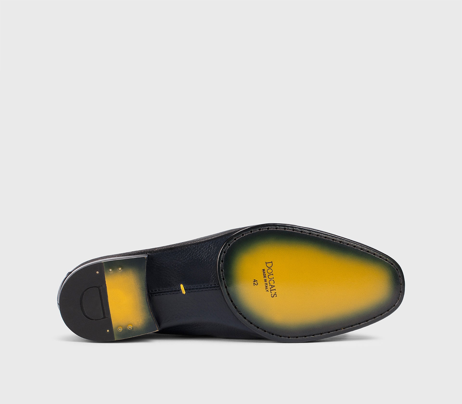 Лоферы с кисточками из оленьей кожи в синем цвете