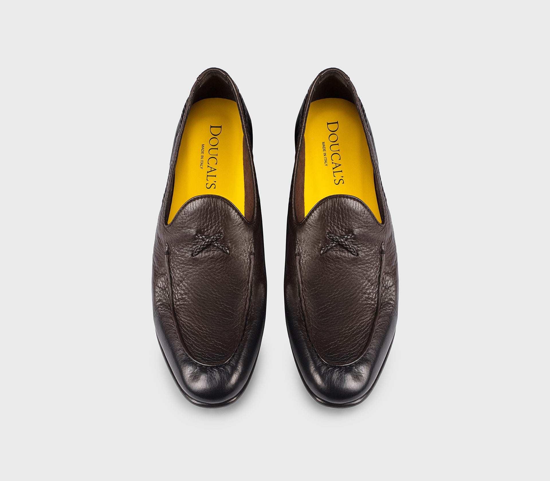 Dark brown deerskin loafer