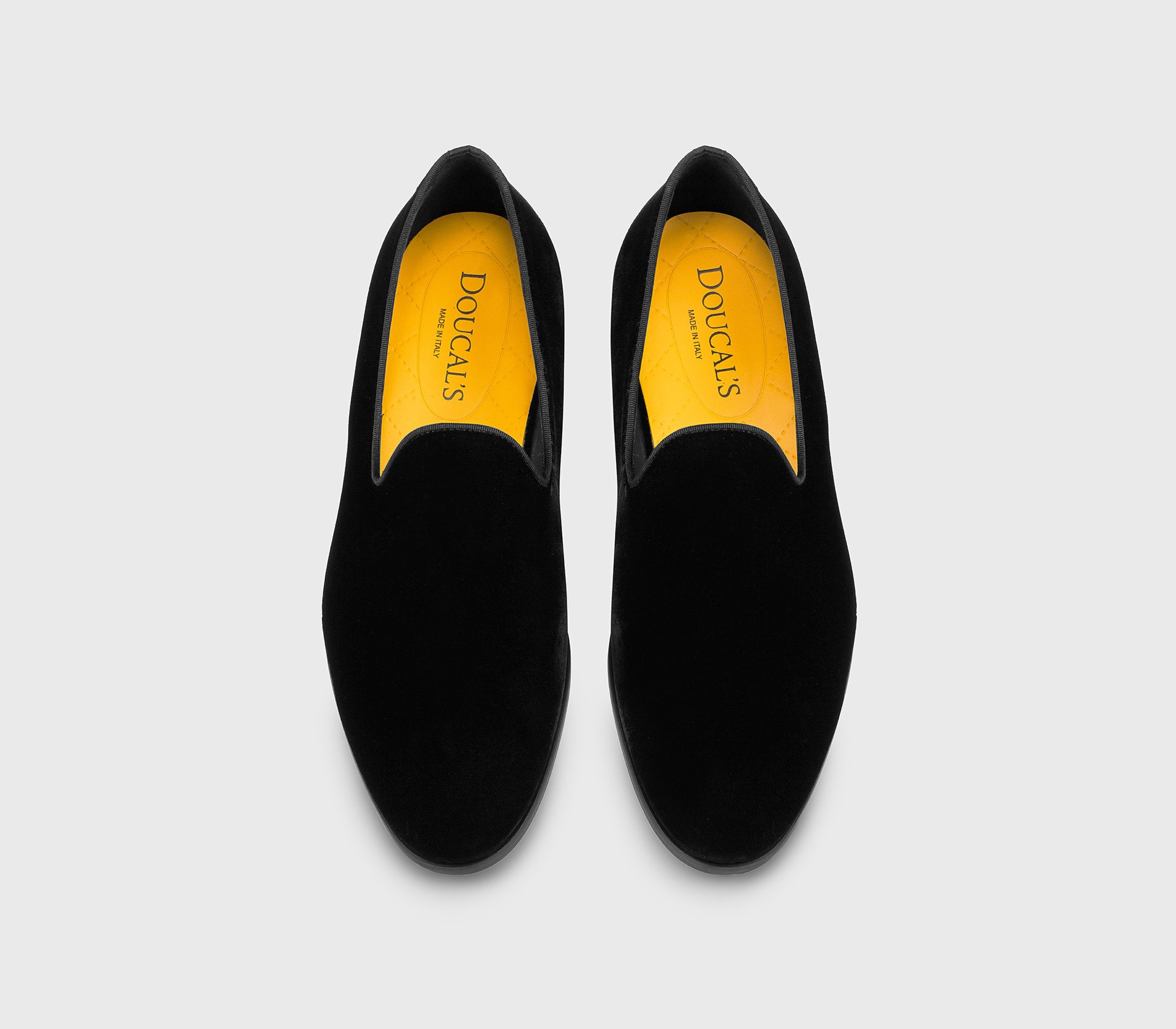 Black velvet slipper loafer