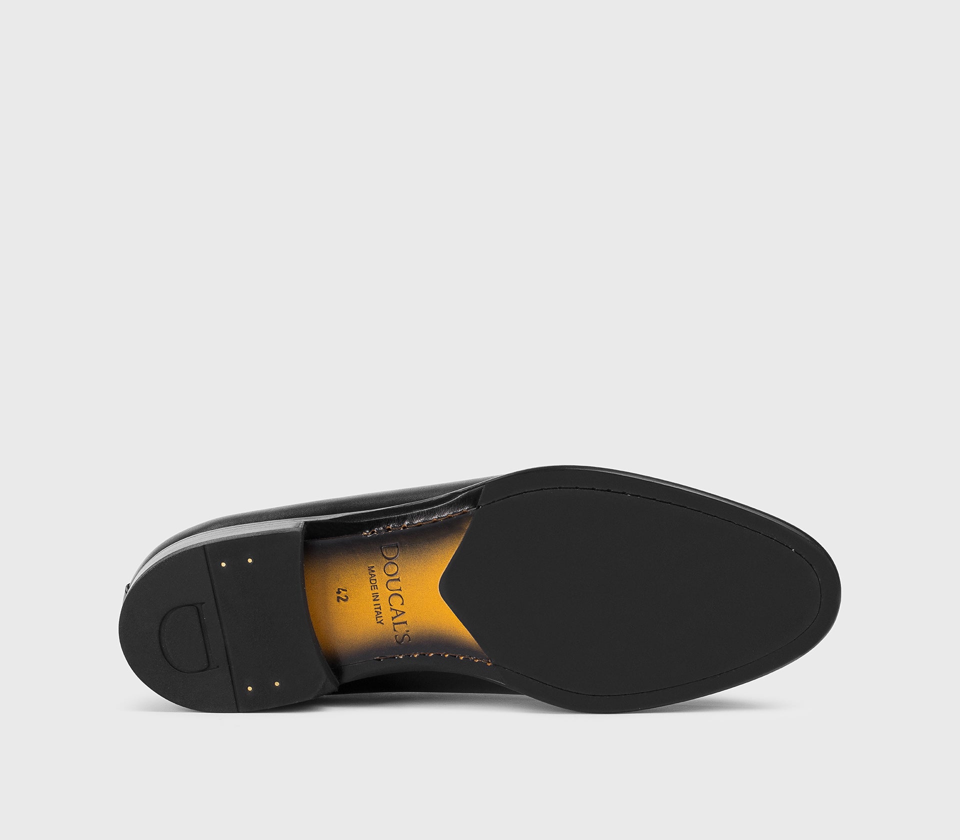 Black leather lace-up