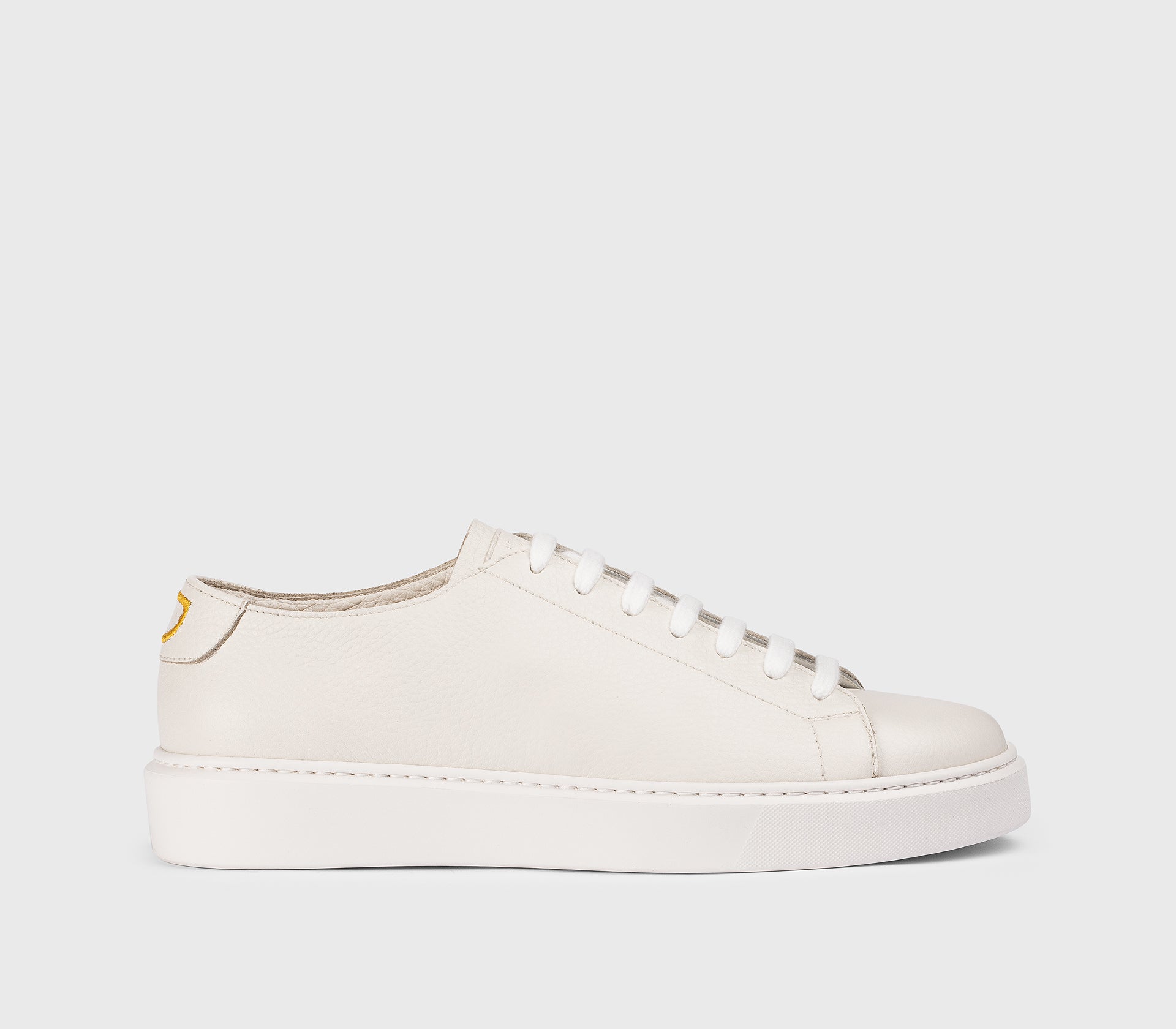 Sneaker en cuir foulonné blanc