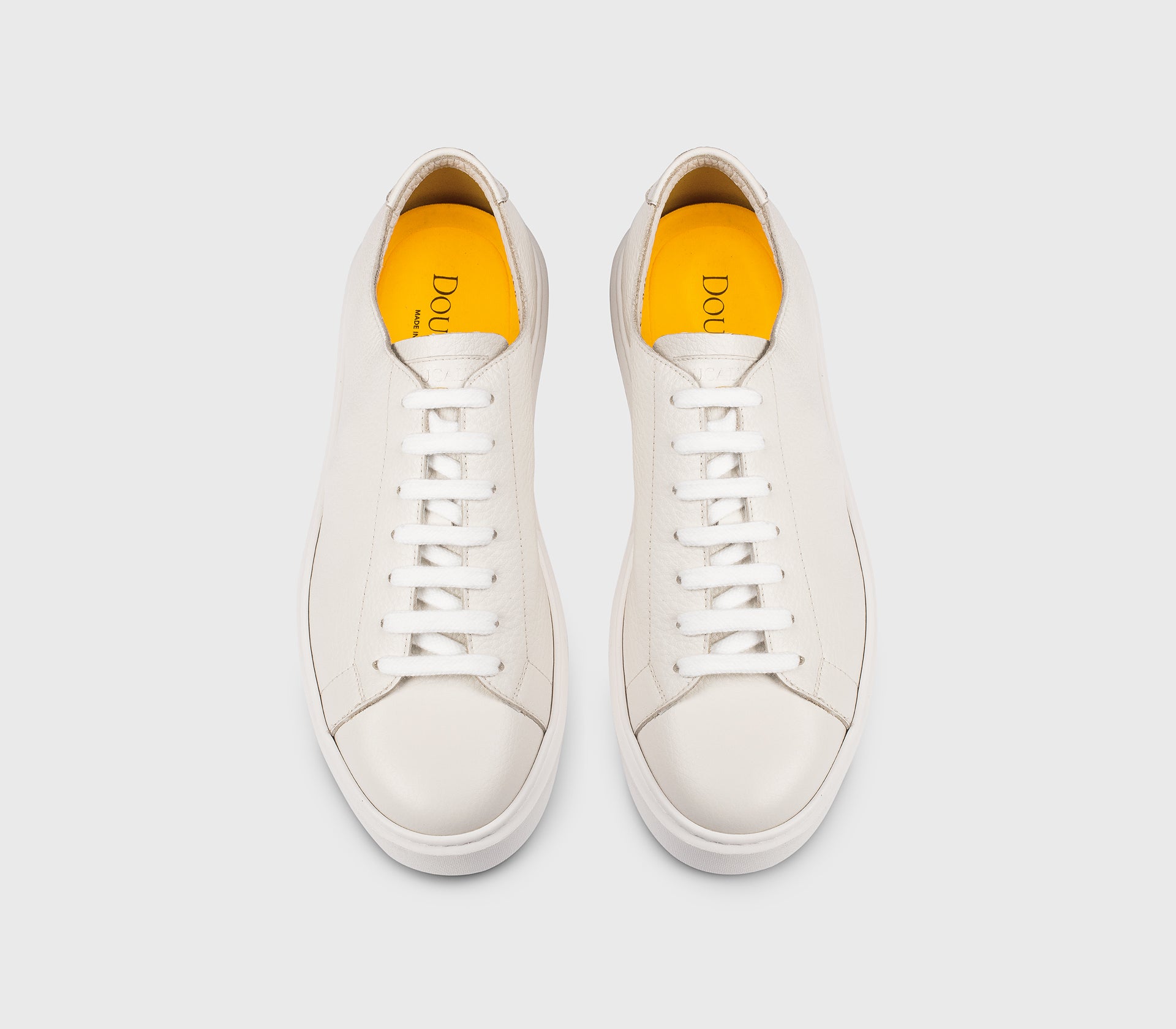 Sneaker en cuir foulonné blanc