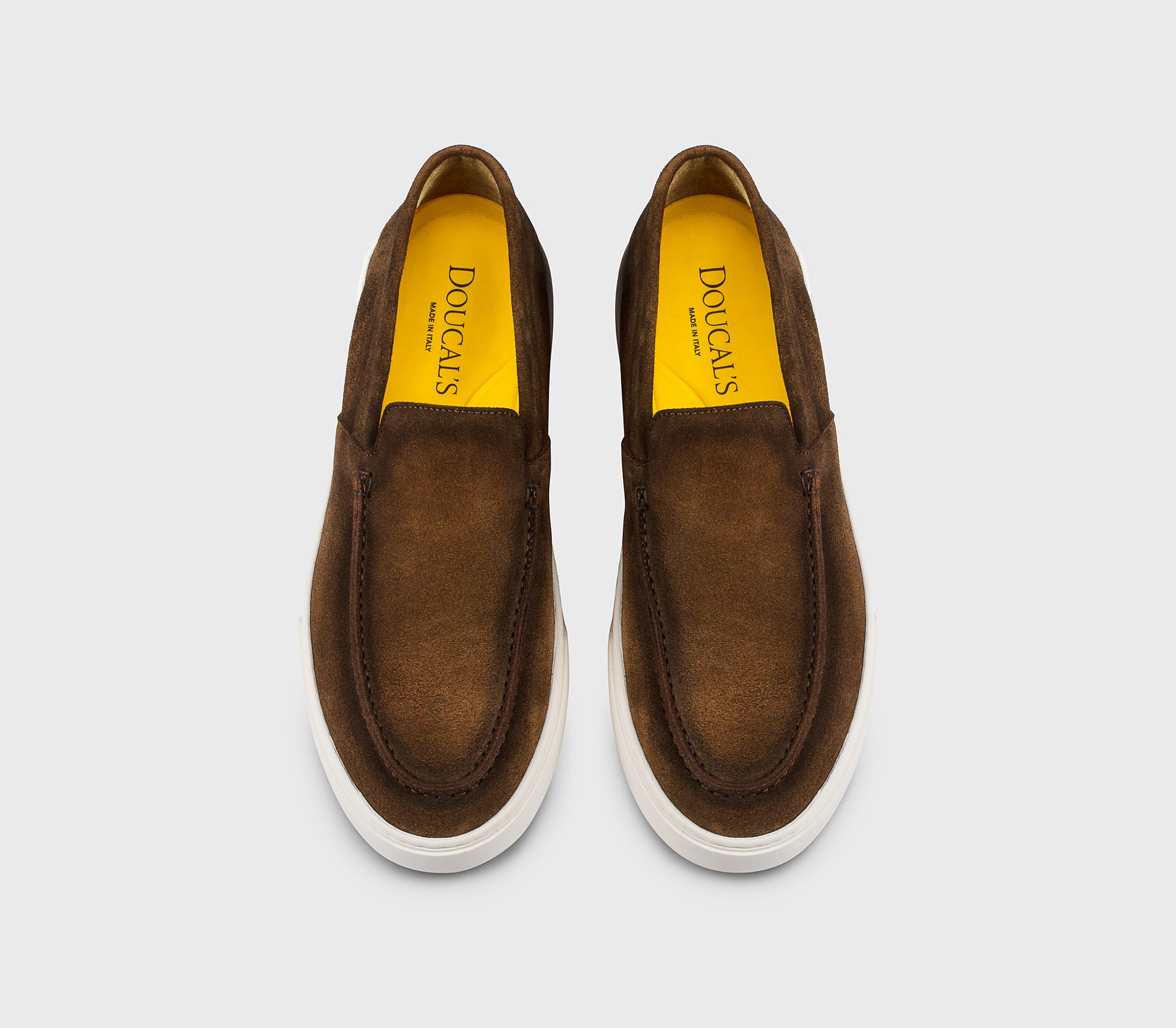 “Snuff” brown leather slip-on loafer