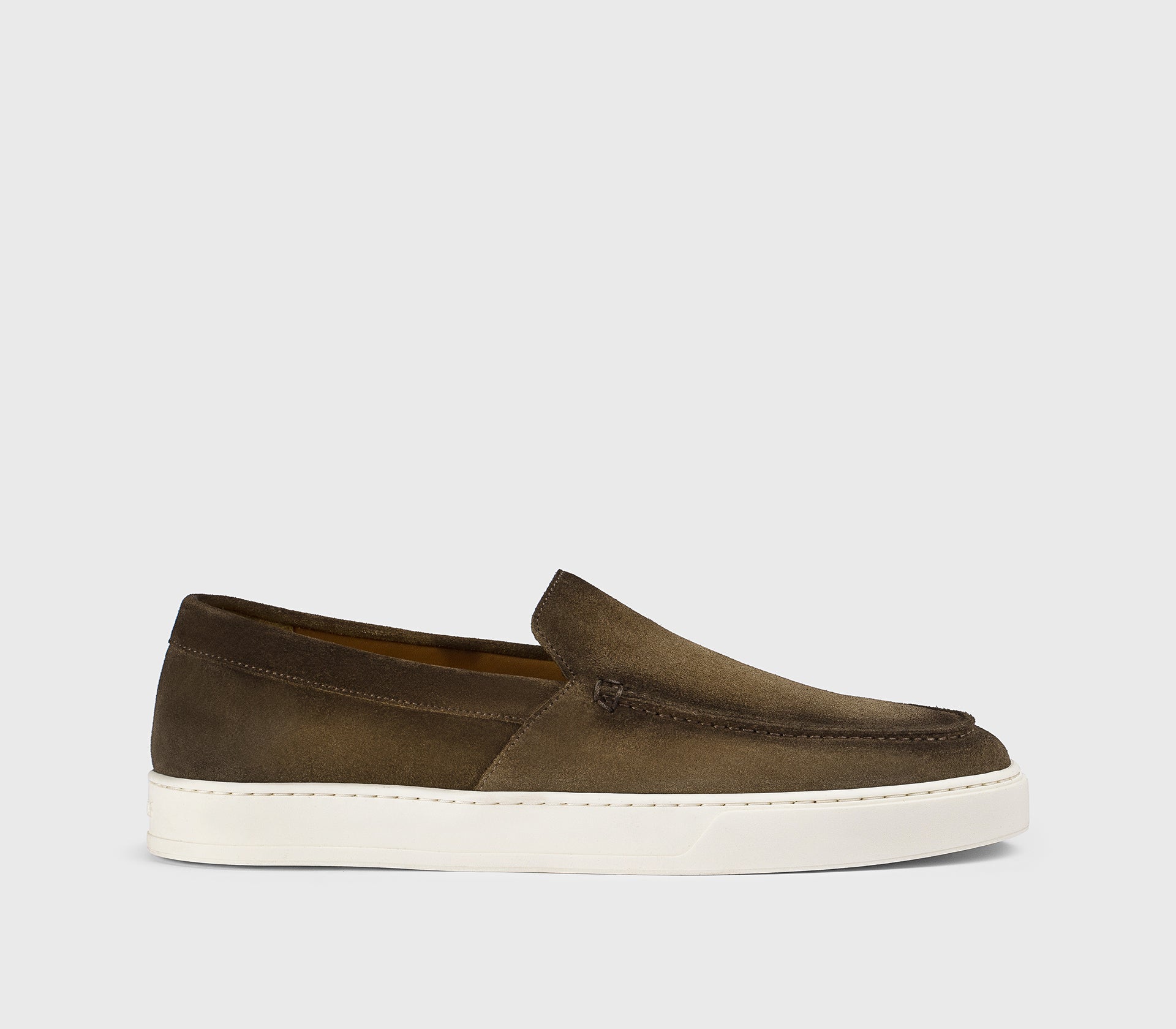 Cocoa leather slip-on loafer