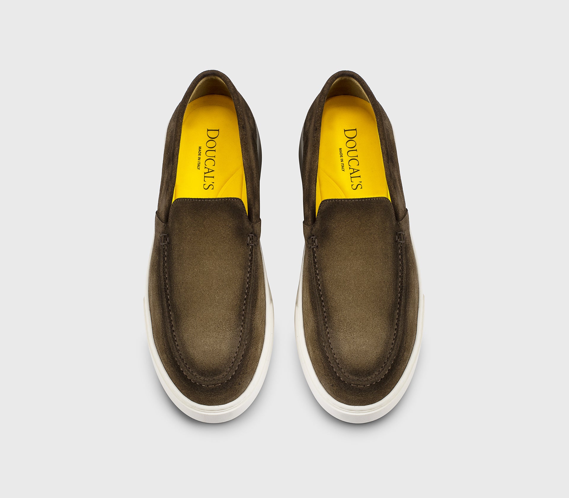 Cocoa leather slip-on loafer