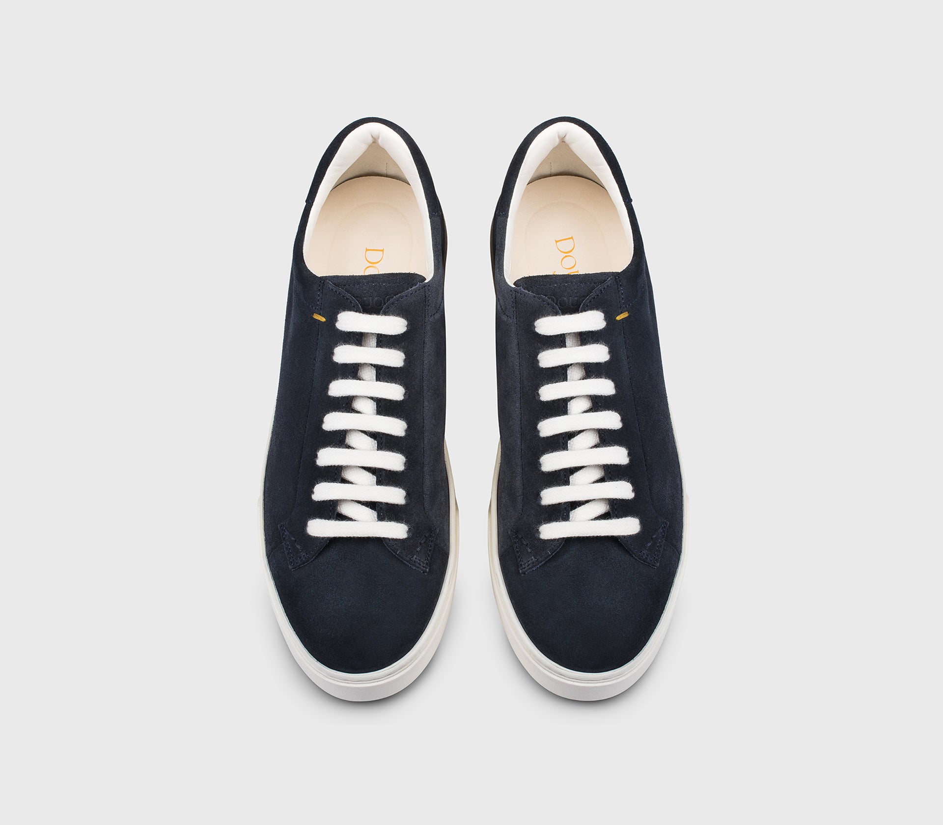 “Midnight” blue suede sneaker