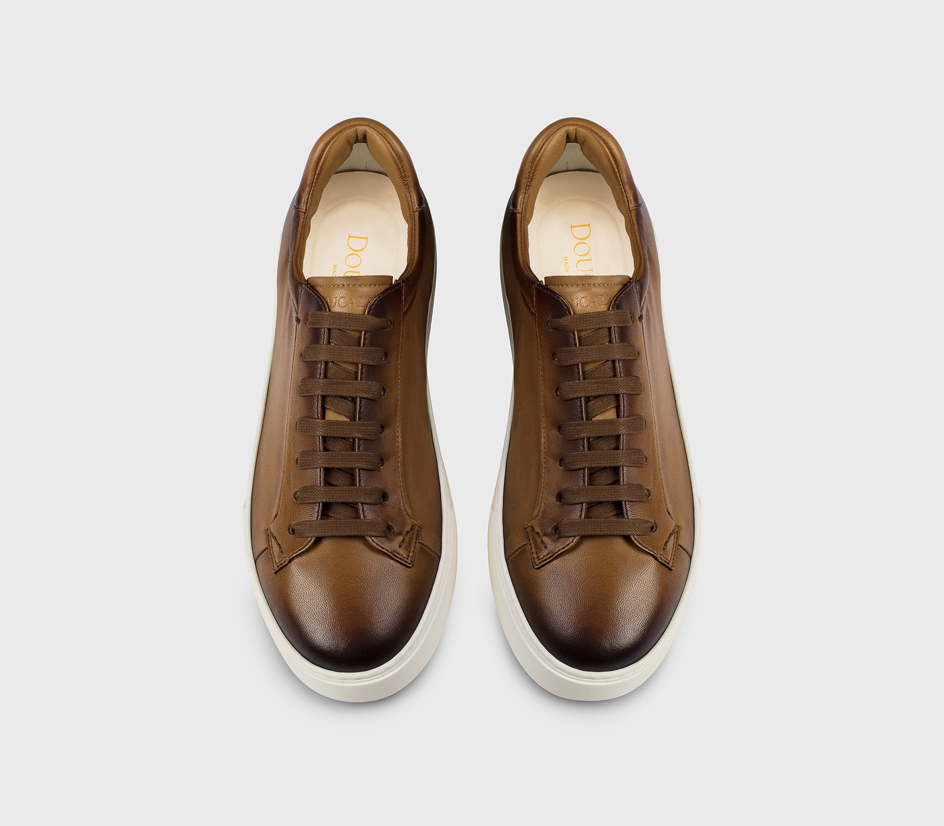 Tan-coloured leather sneaker