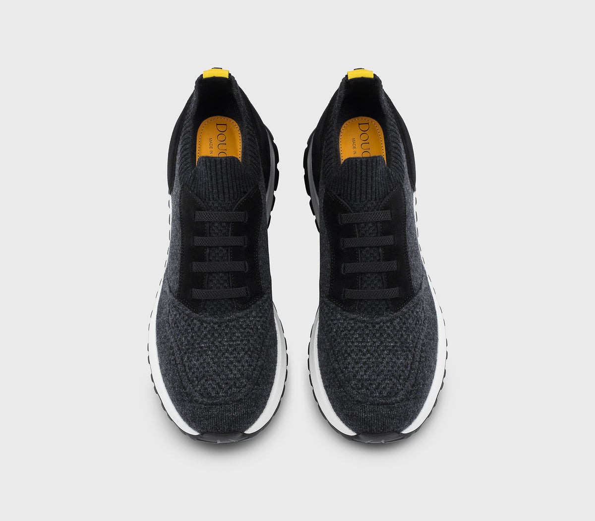 “Off black” dual material sneaker