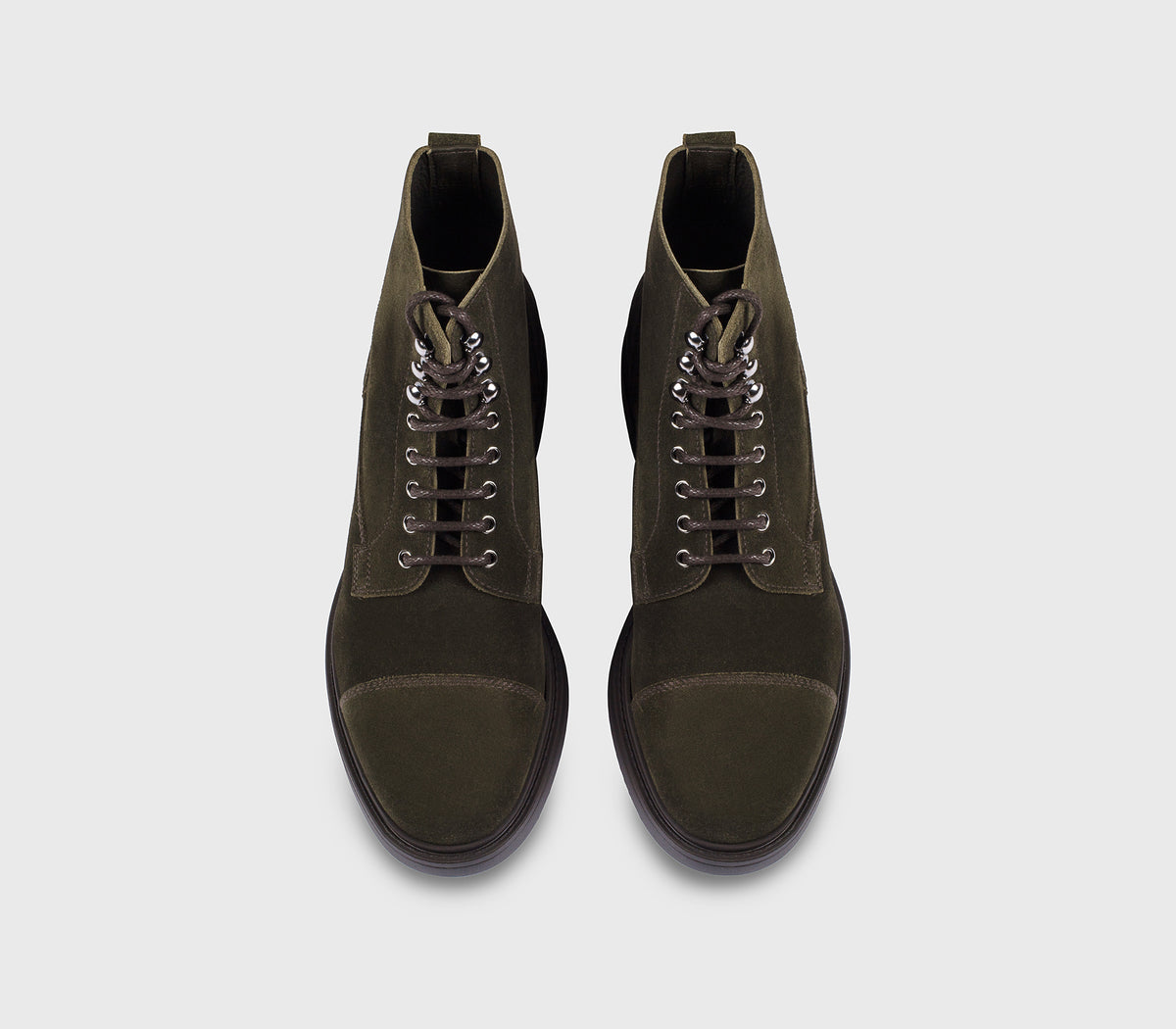 DU3569RALPUZ286TV23 - Scarponcino stringato in suede muschio