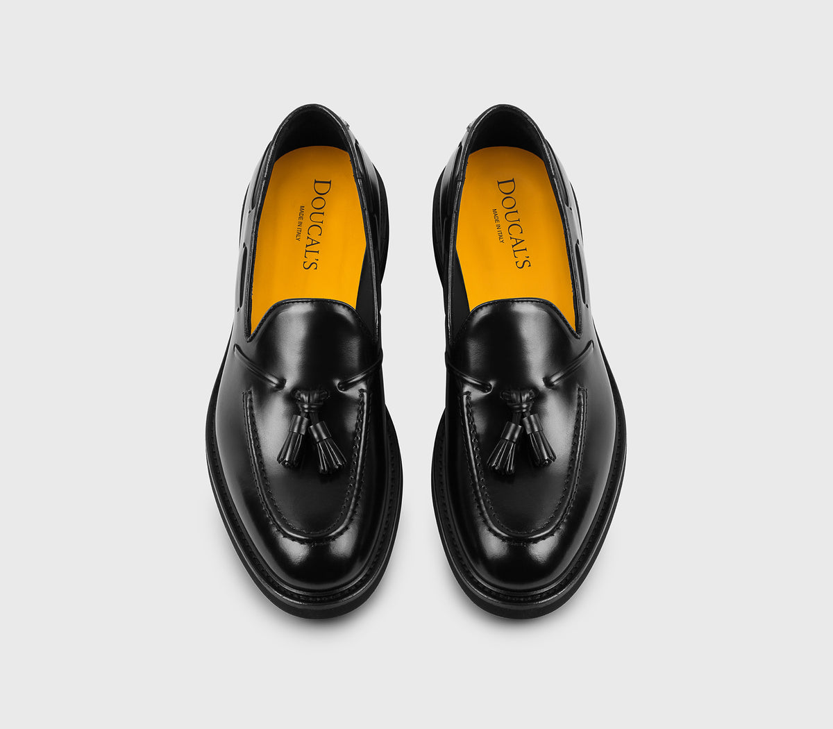 DU3582GENOUF007NN00 - Mocassino con nappine in pelle nero