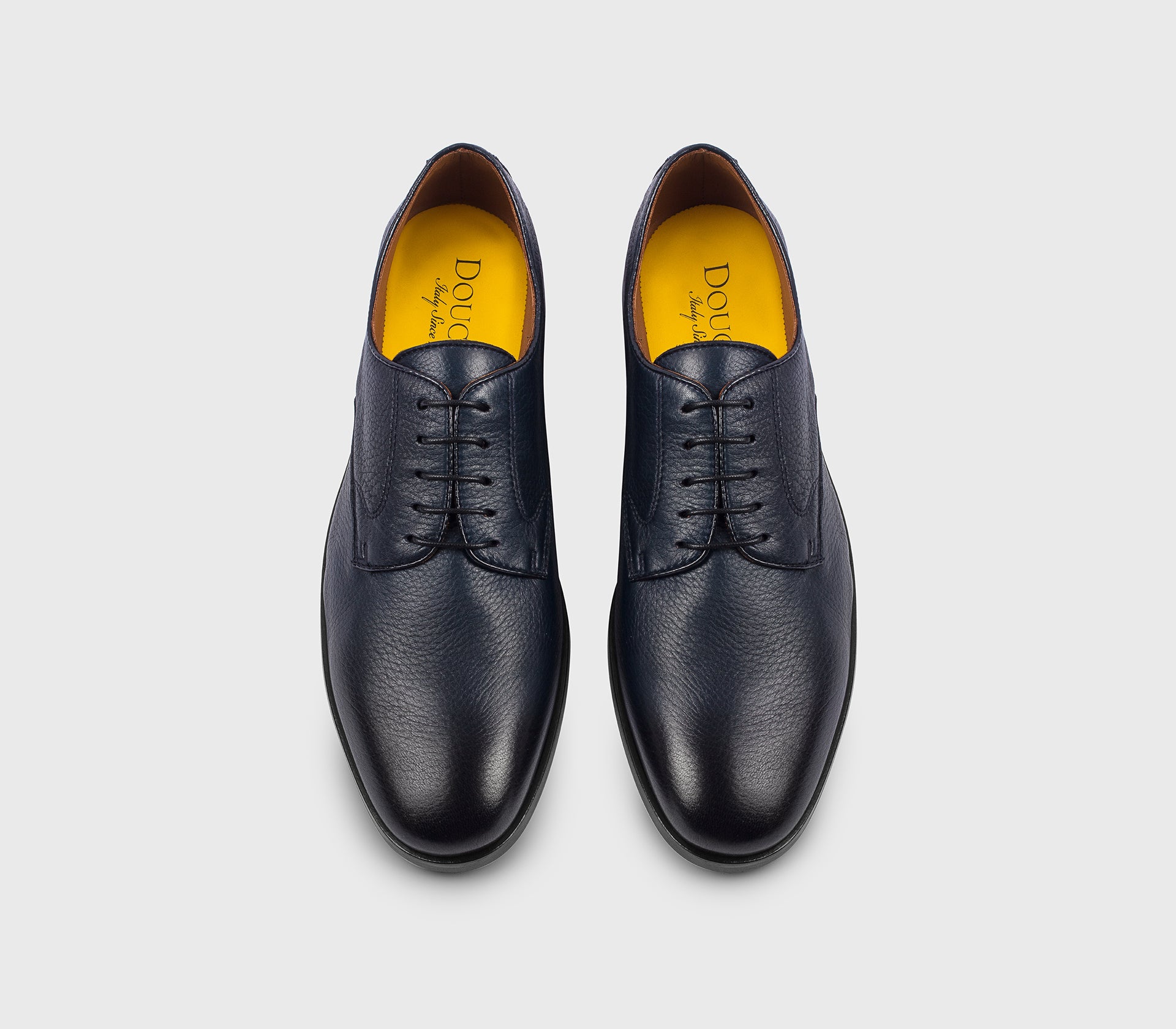 Blue deerskin Derby lace-up