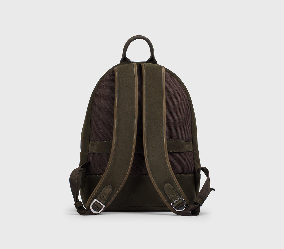 Zaino in suede e pelle muschio