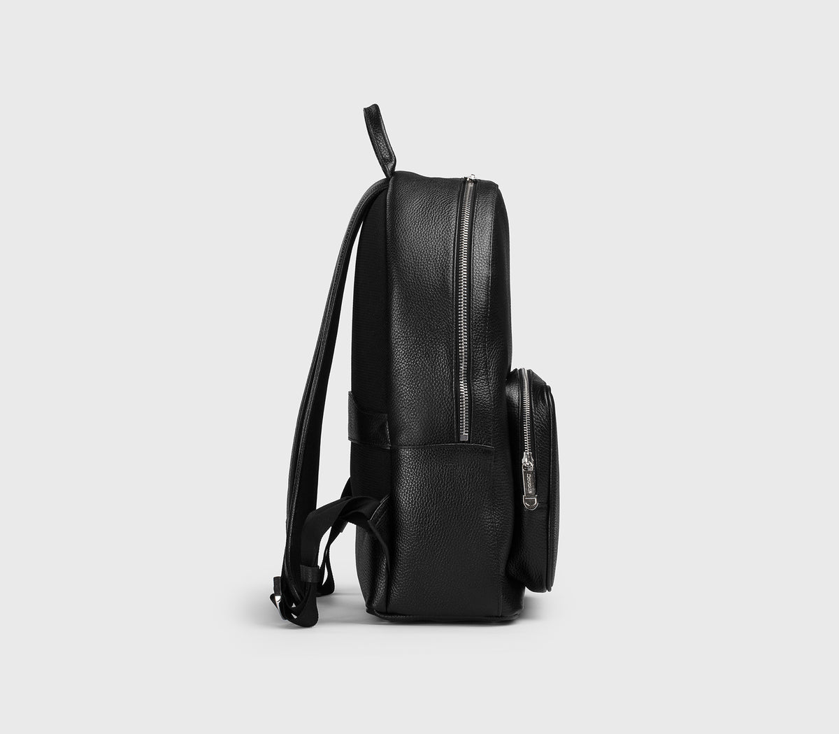Zaino in pelle bottalata nero