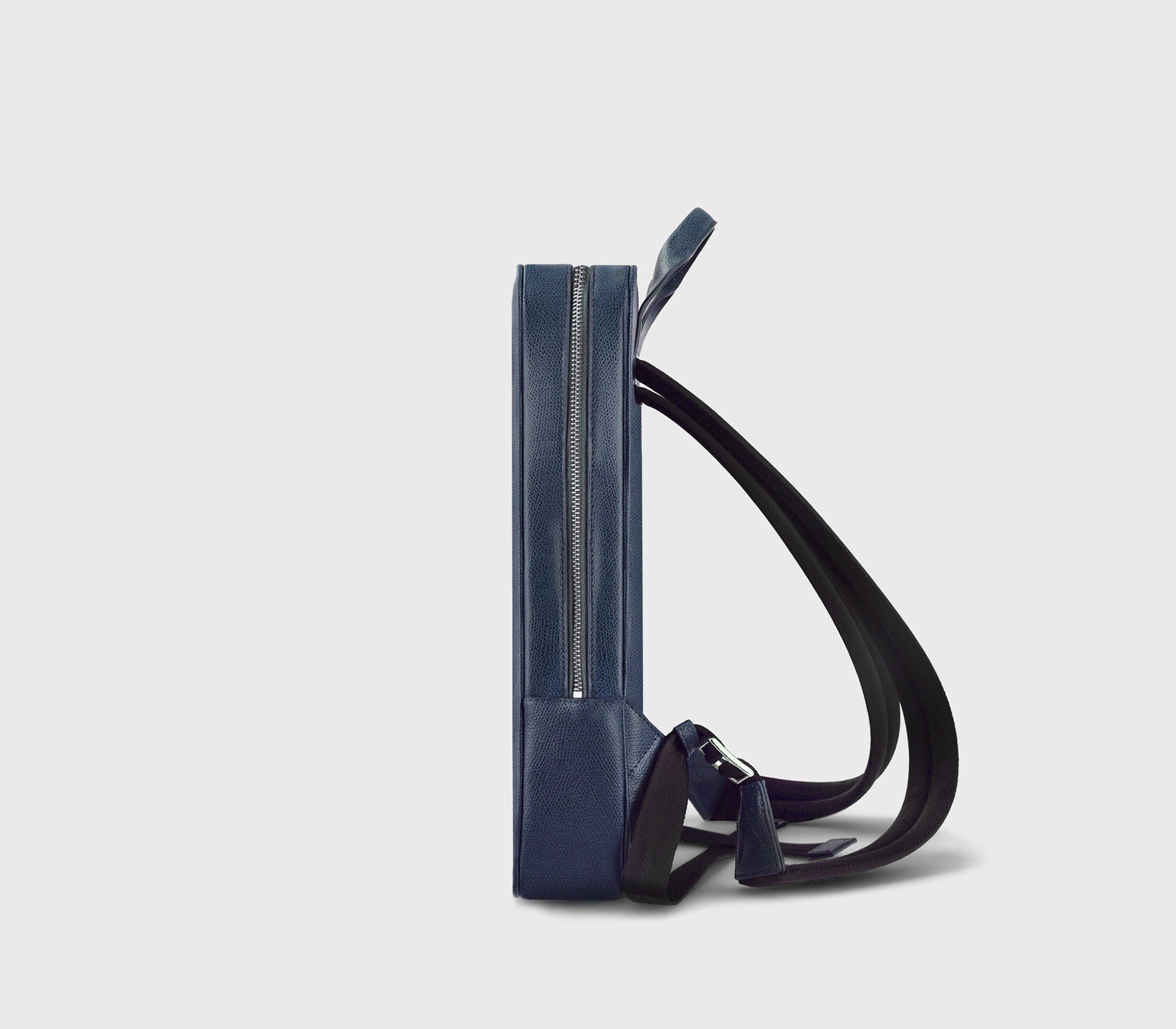 Navy Palmellato leather “Catch” backpack