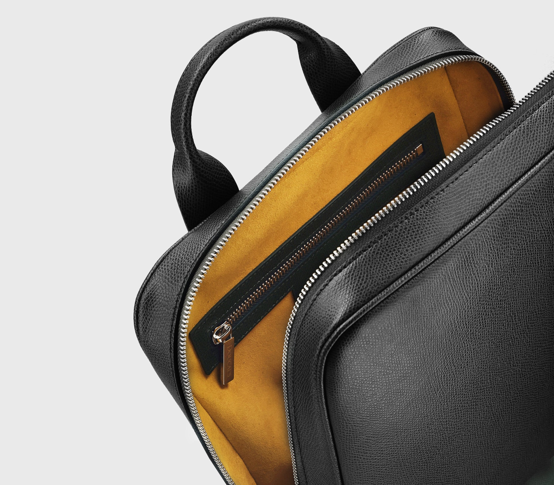 Black Palmellato leather “Catch” backpack